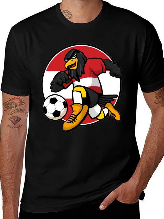 Austrian Eagle Soccer T-Shirt - Black