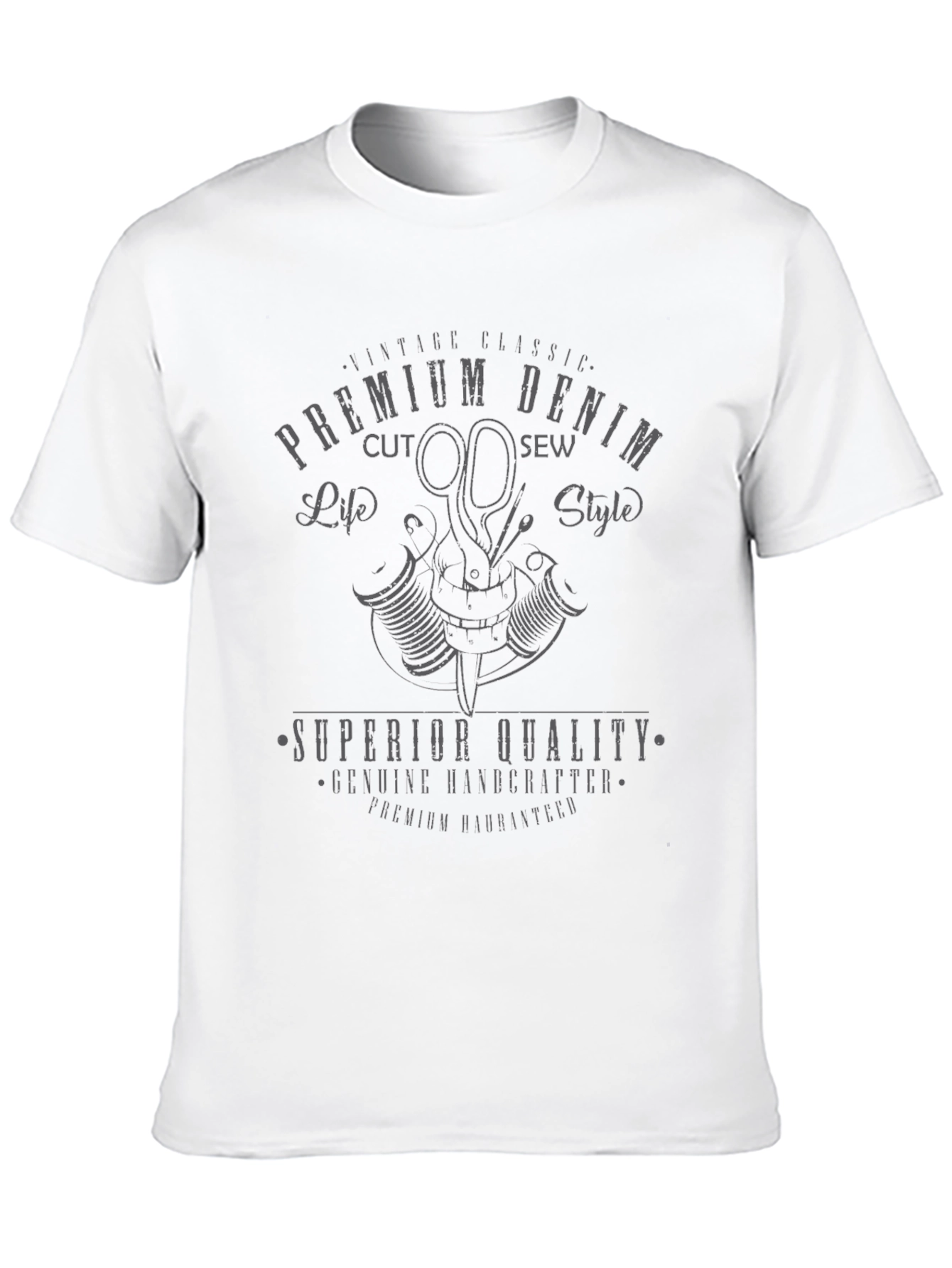 Premium Denim Cut & Sew T-Shirt