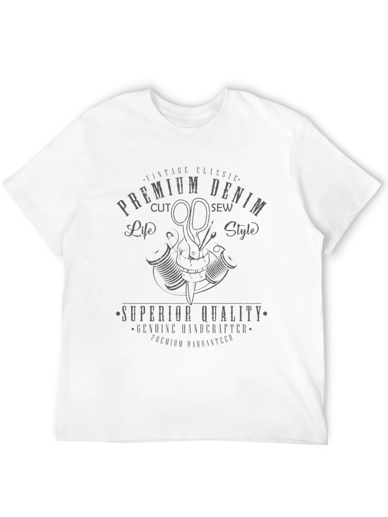 Premium Denim Cut & Sew T-Shirt