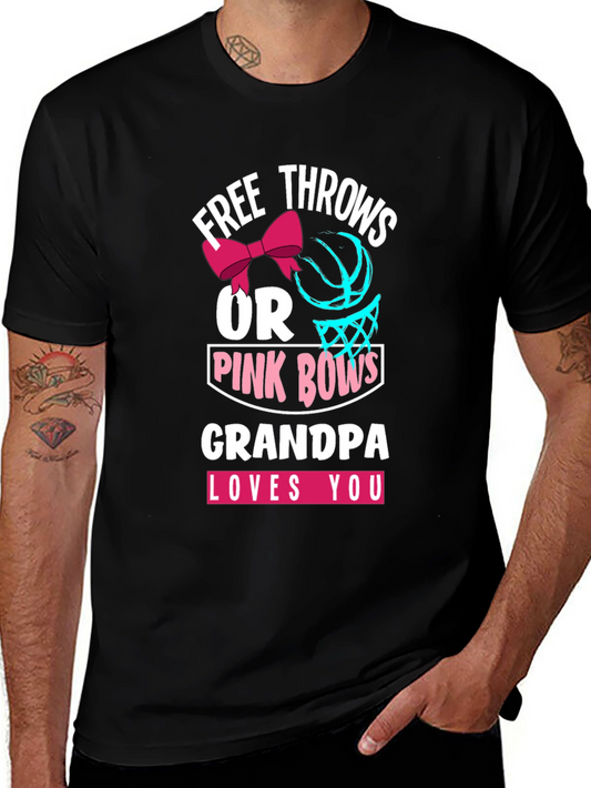 Free Throws or Pink Bows Grandpa T-Shirt