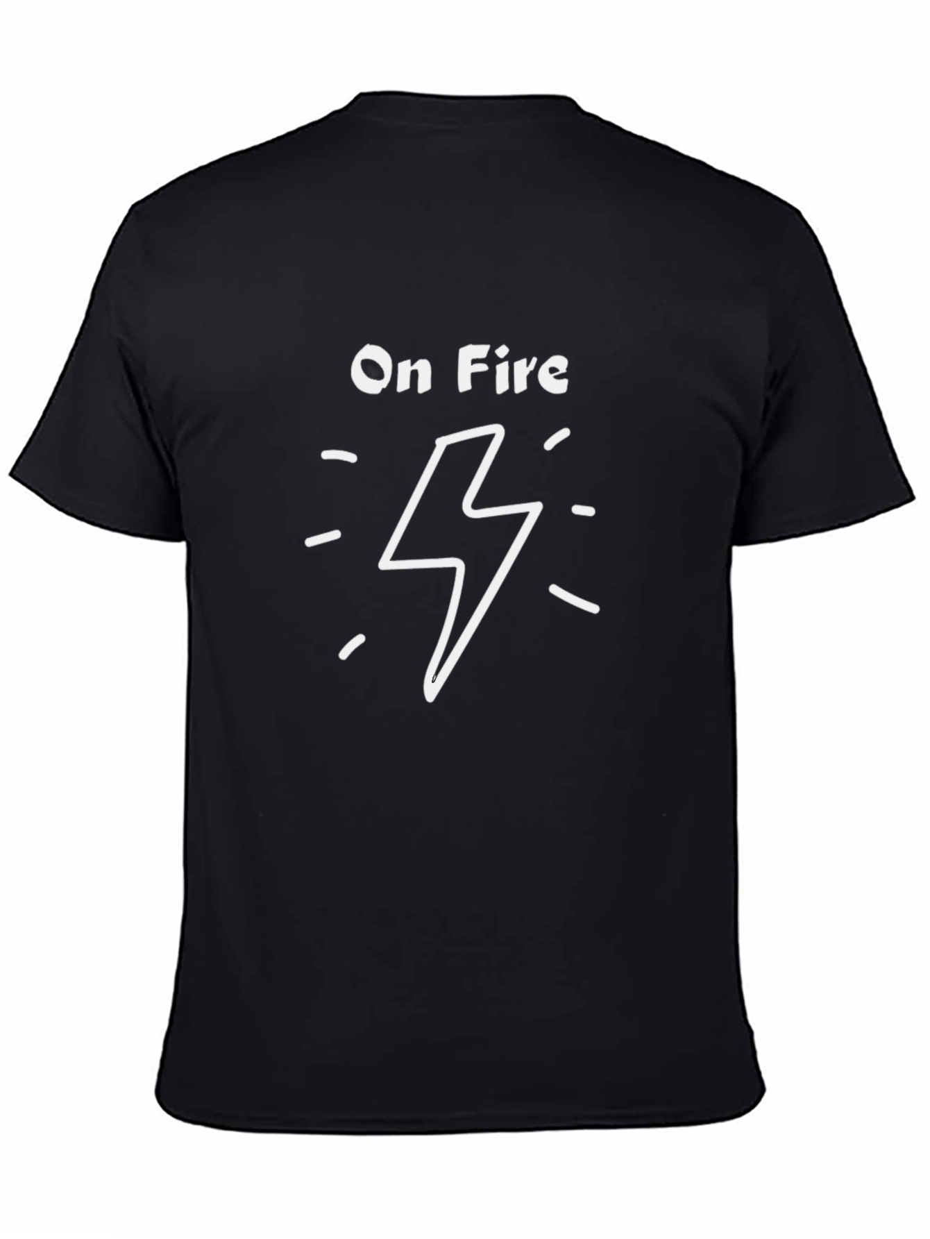 On Fire Graphic T-Shirt - Black Cotton Tee
