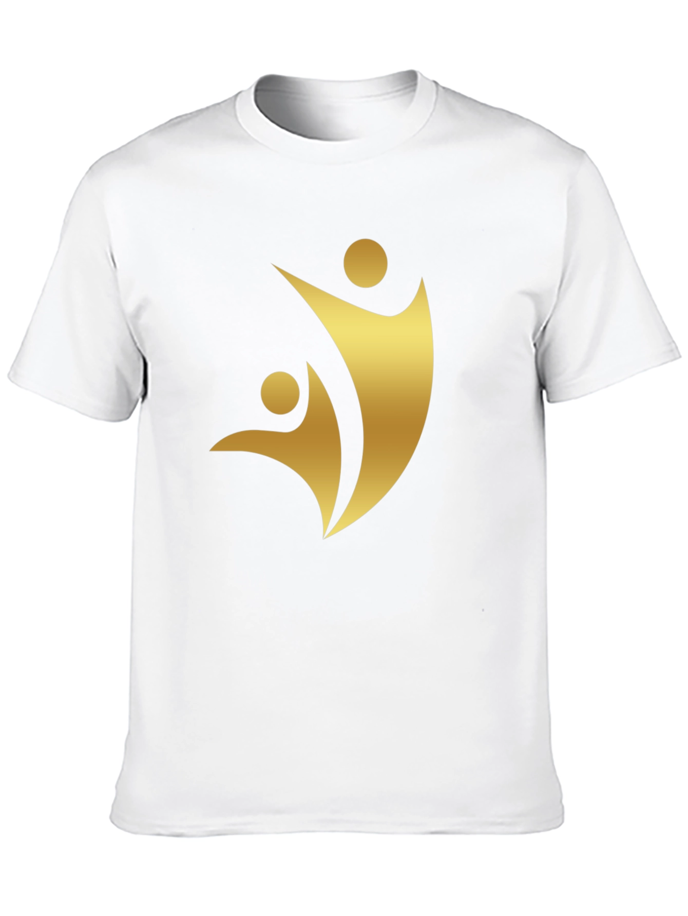 Golden Silhouette Graphic Tee - Black Cotton Comfort