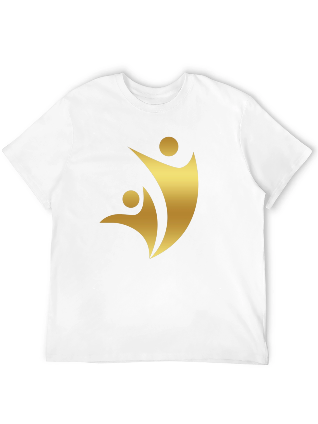 Golden Silhouette Graphic Tee - Black Cotton Comfort
