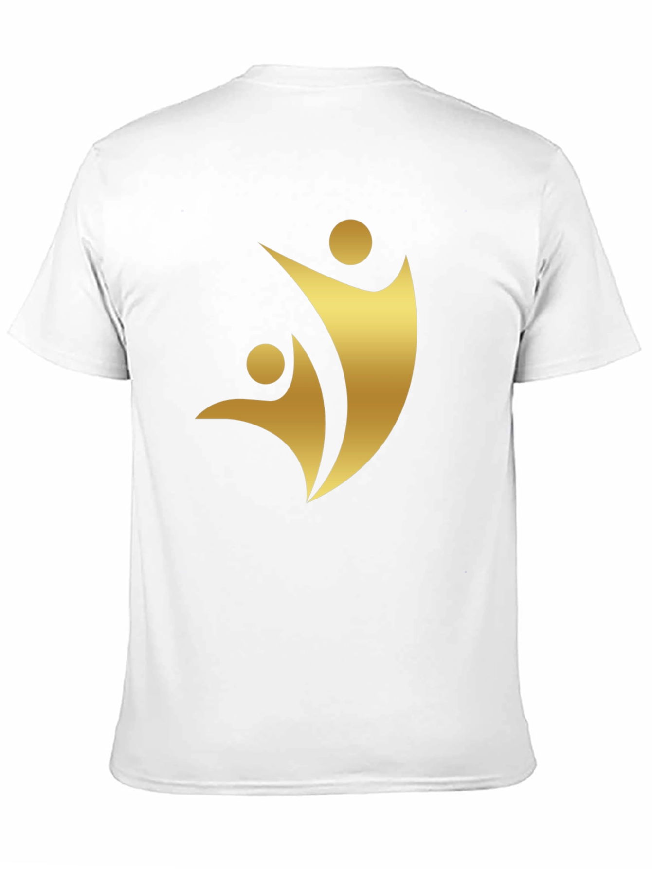 Golden Silhouette Graphic Tee - Black Cotton Comfort