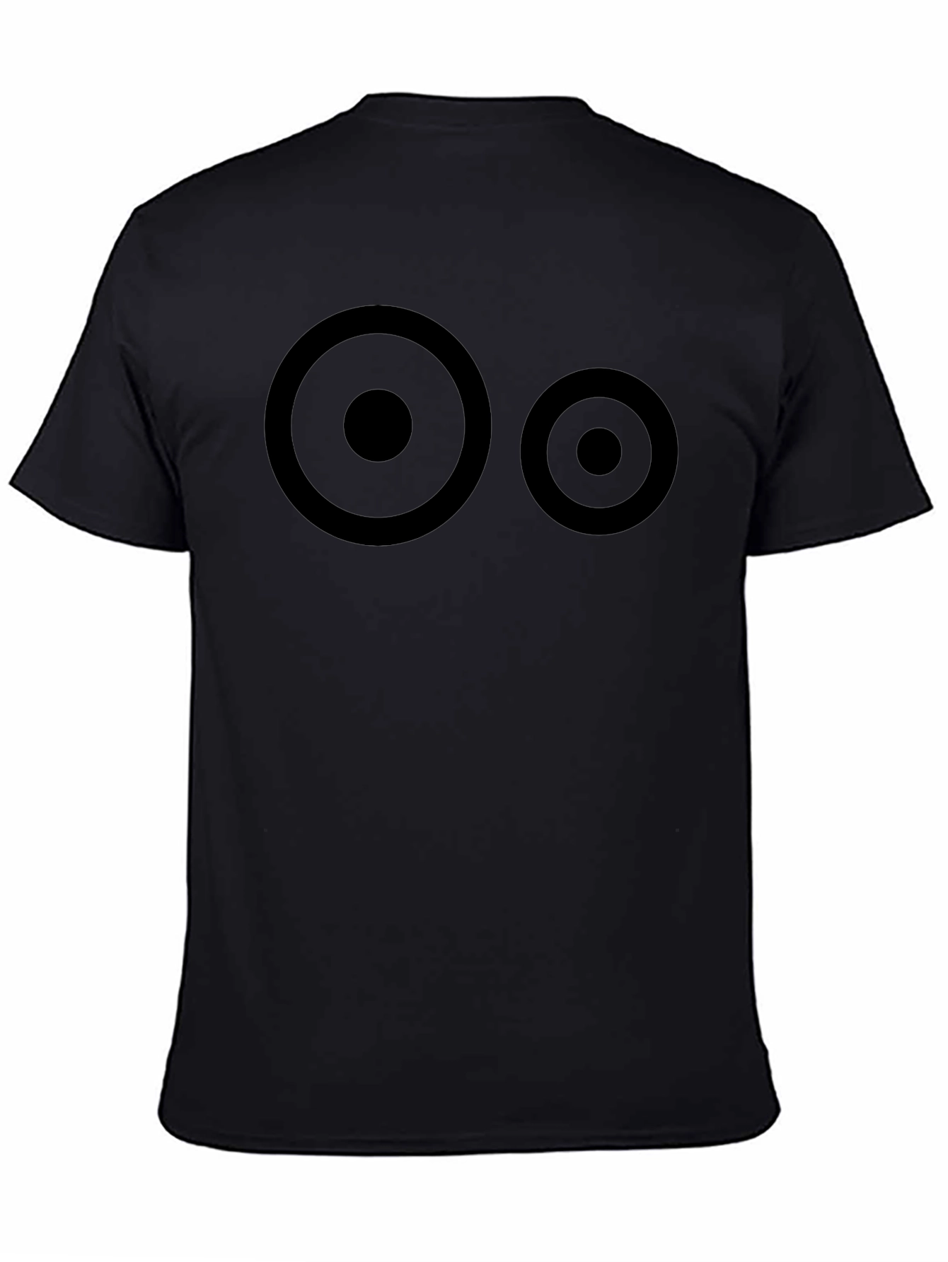 Abstract Circles Graphic Black T-Shirt