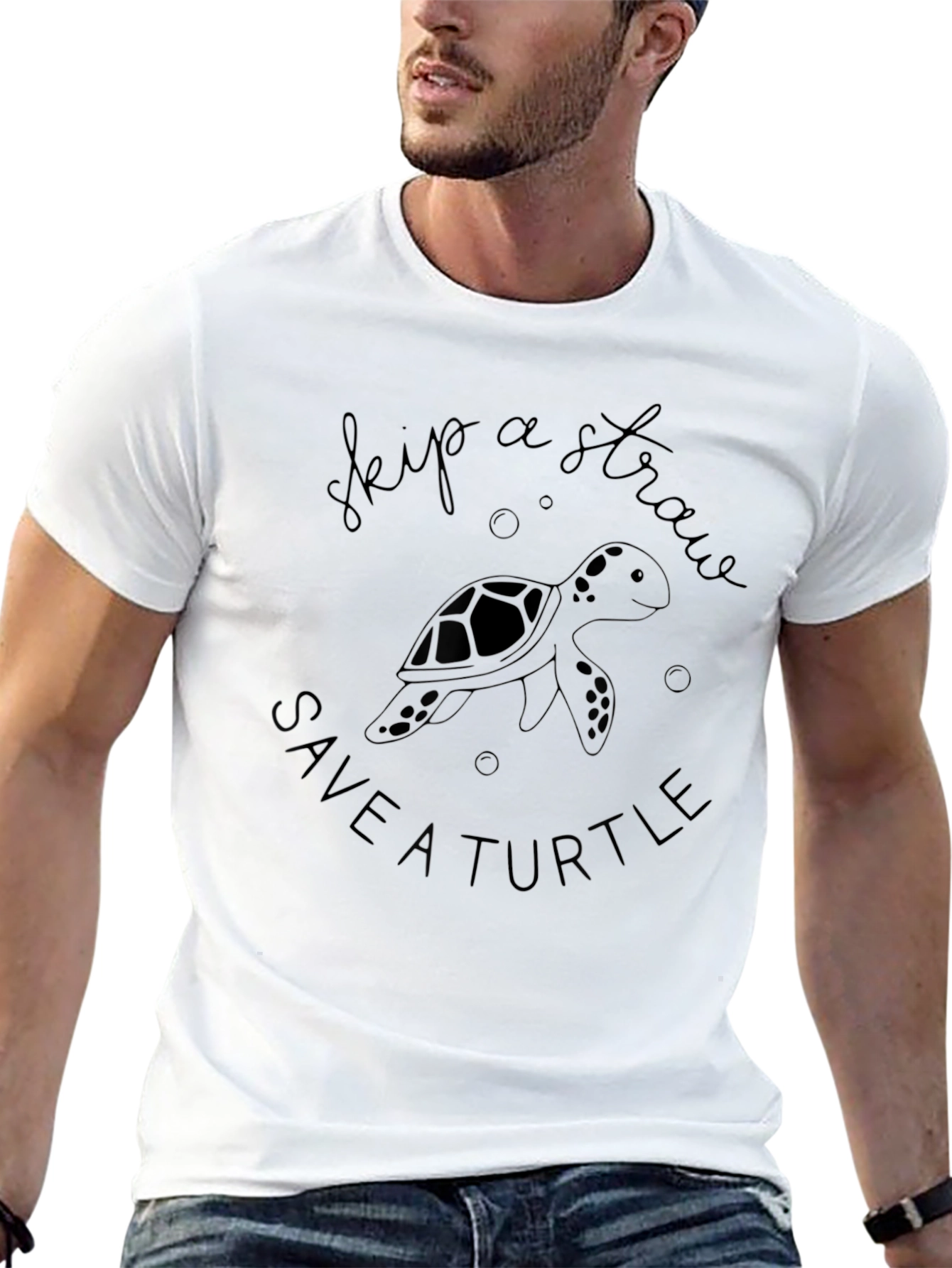 Skip a Straw Save a Turtle Graphic Tee