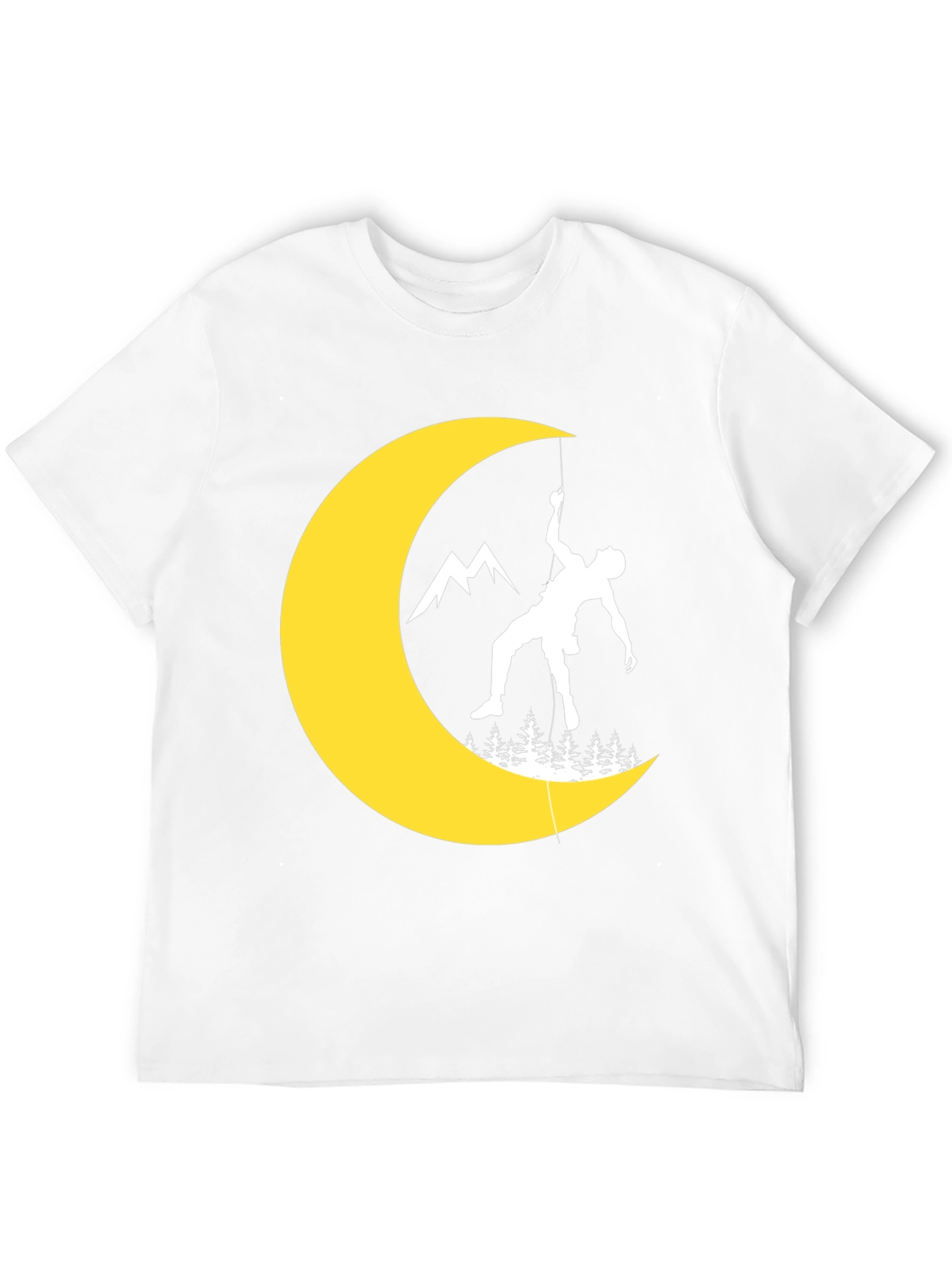 Climbing Moon Graphic Tee - Black