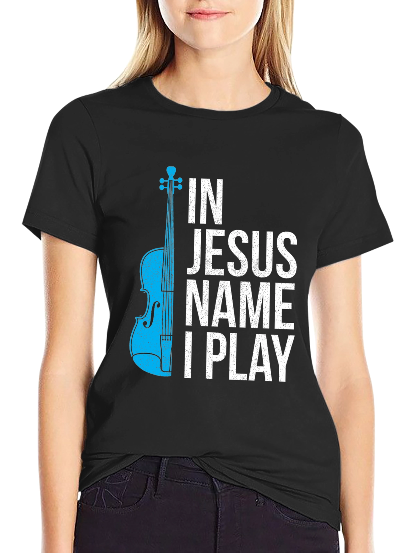 In Jesus Name I Play Graphic T-Shirt