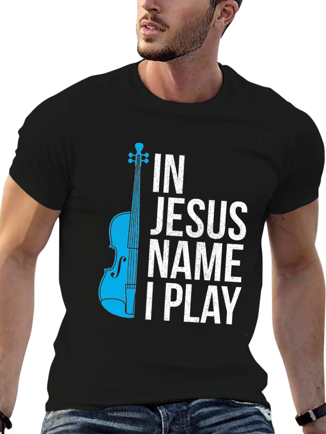 In Jesus Name I Play Graphic T-Shirt
