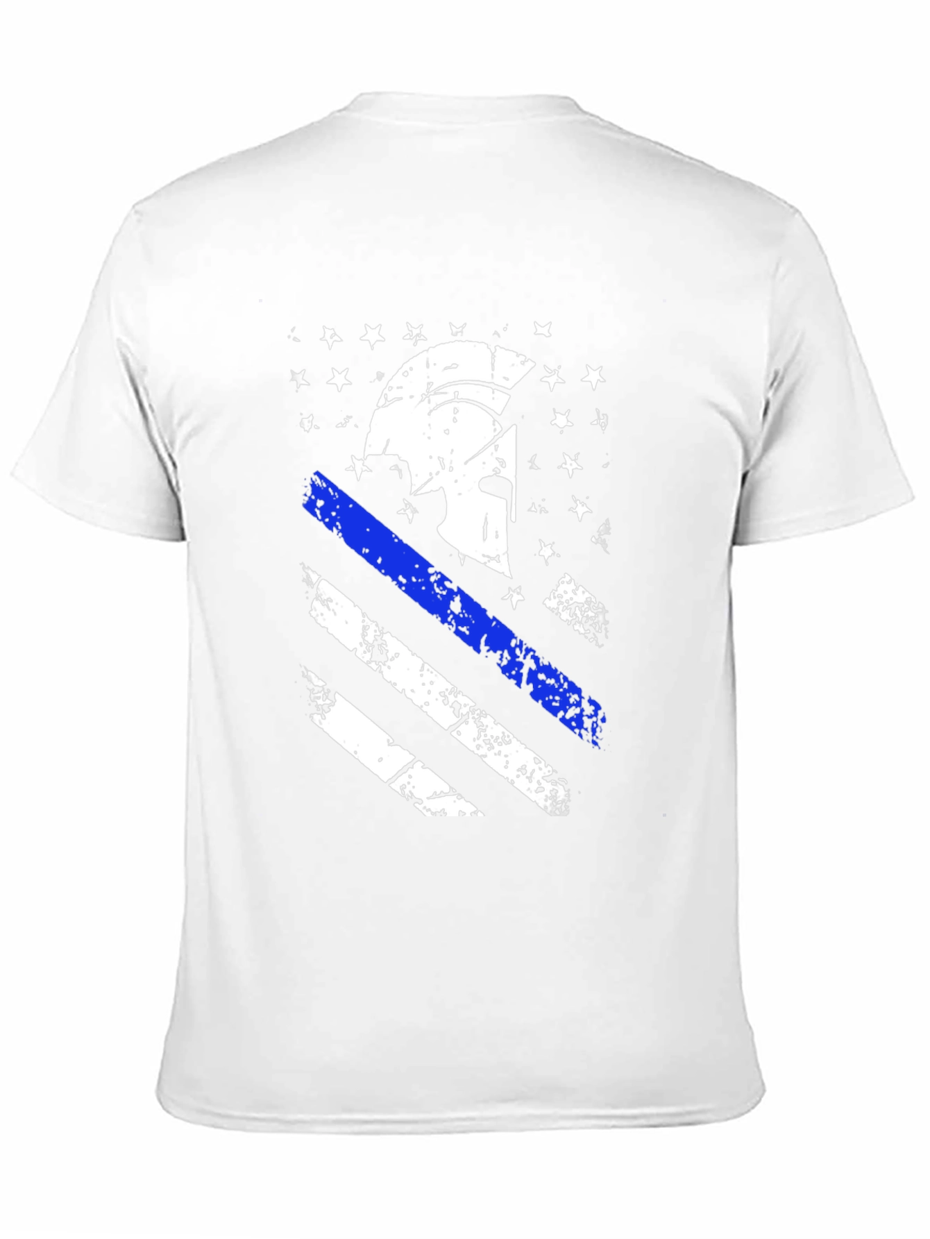 Spartan Helmet USA Flag Distressed T-Shirt