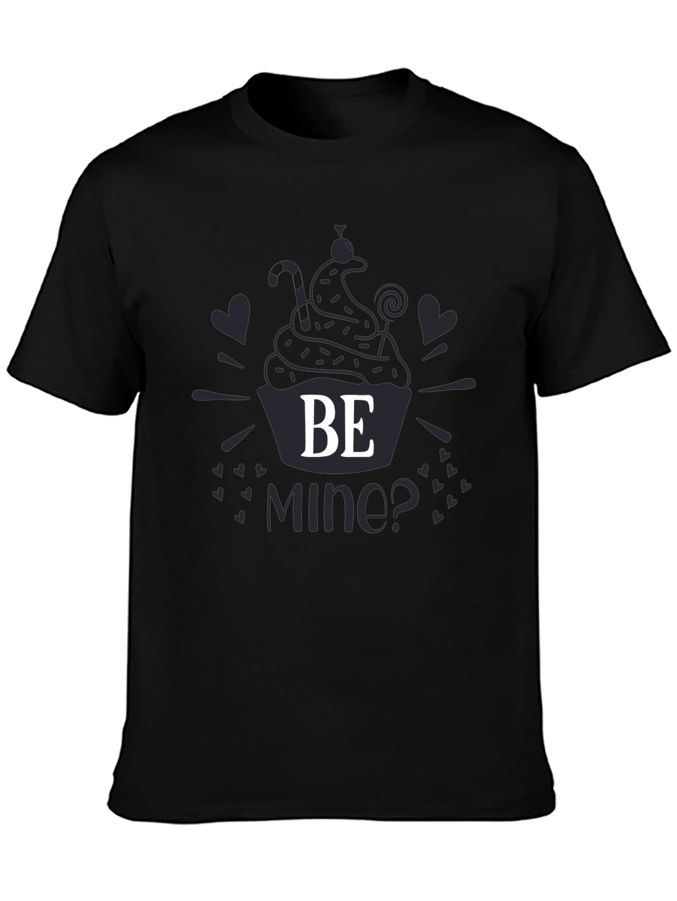 Be Mine Cupcake Graphic T-Shirt - Valentines Day Tee