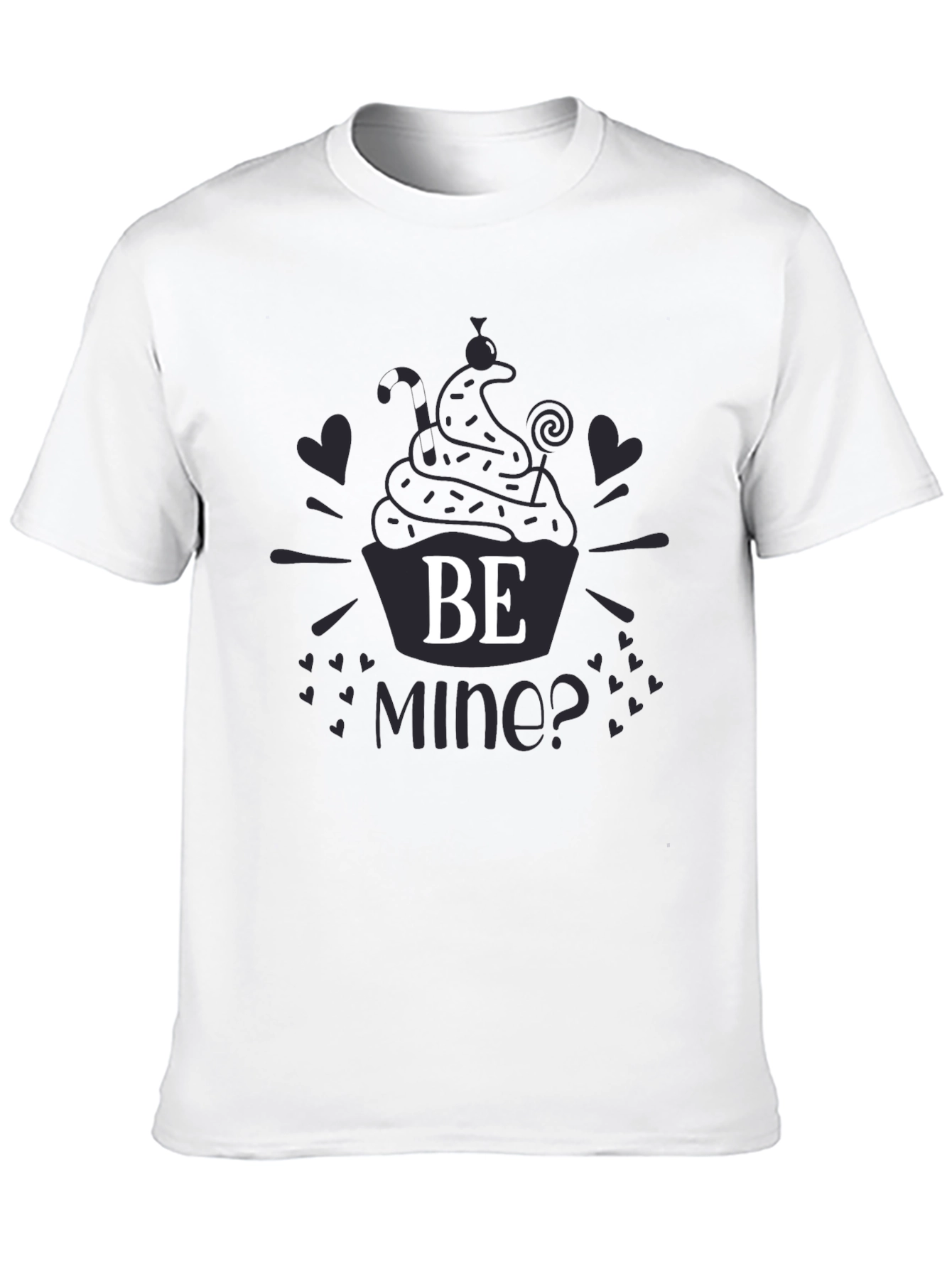 Be Mine Cupcake Graphic T-Shirt - Valentines Day Tee