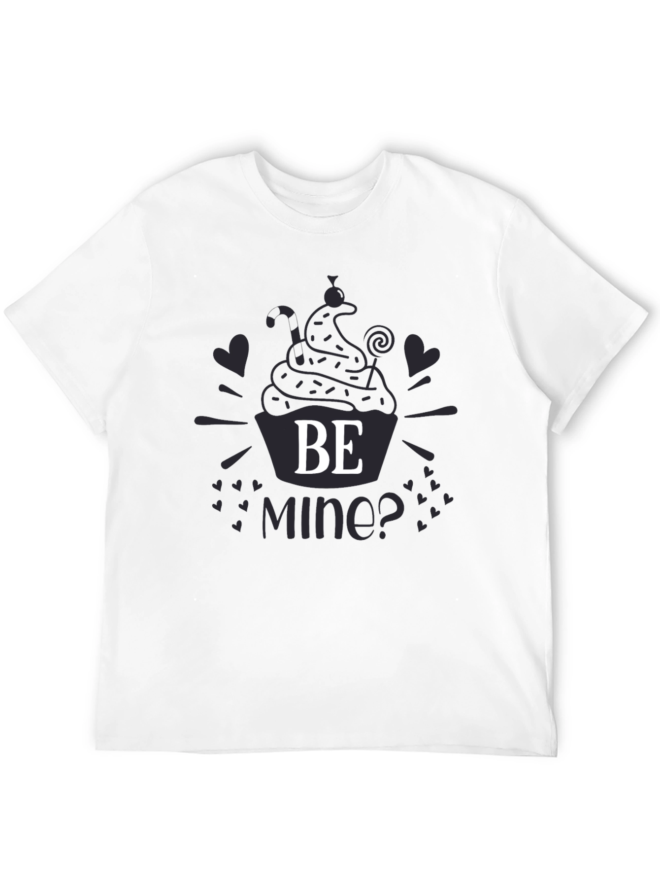 Be Mine Cupcake Graphic T-Shirt - Valentines Day Tee