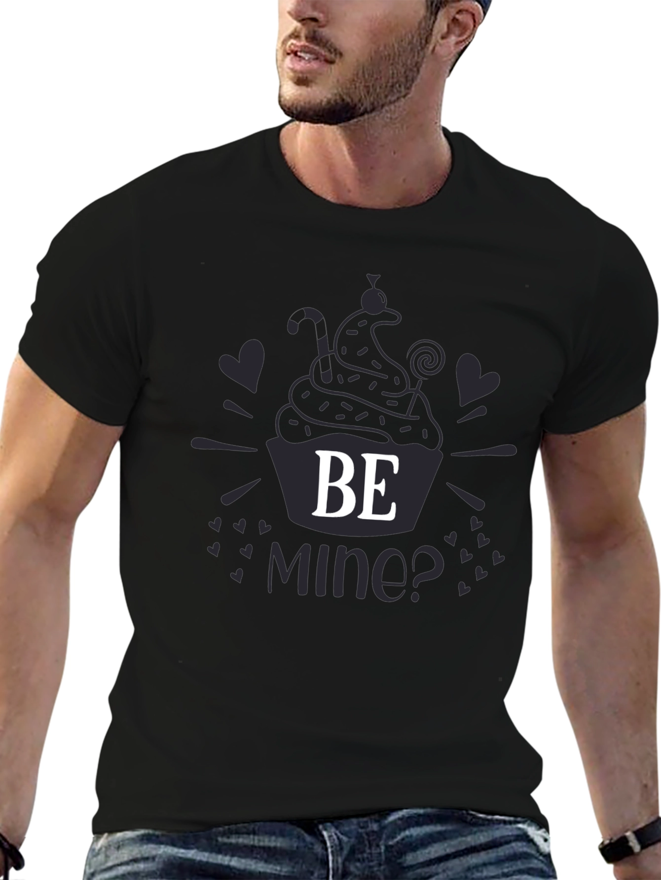 Be Mine Cupcake Graphic T-Shirt - Valentines Day Tee