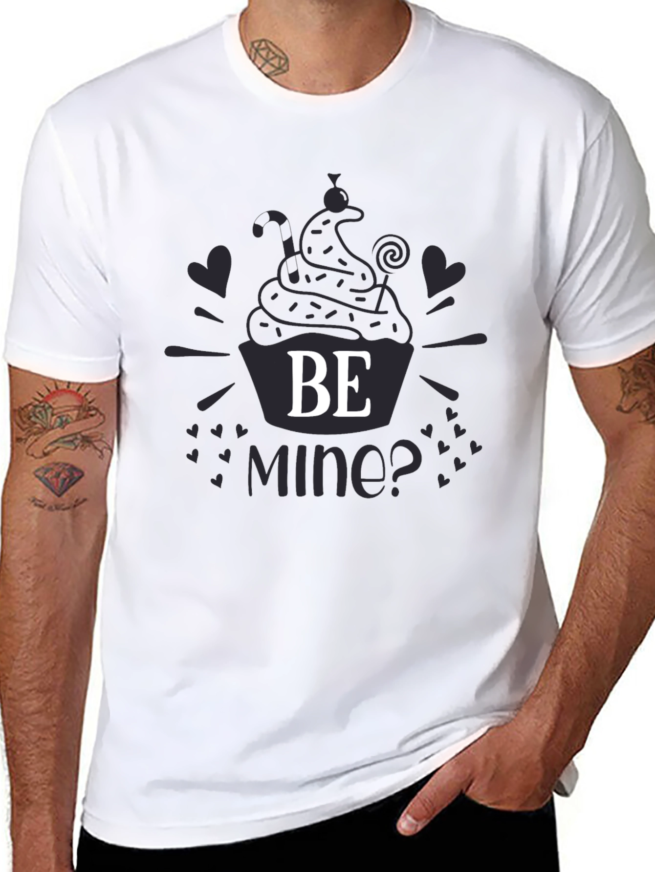 Be Mine Cupcake Graphic T-Shirt - Valentines Day Tee