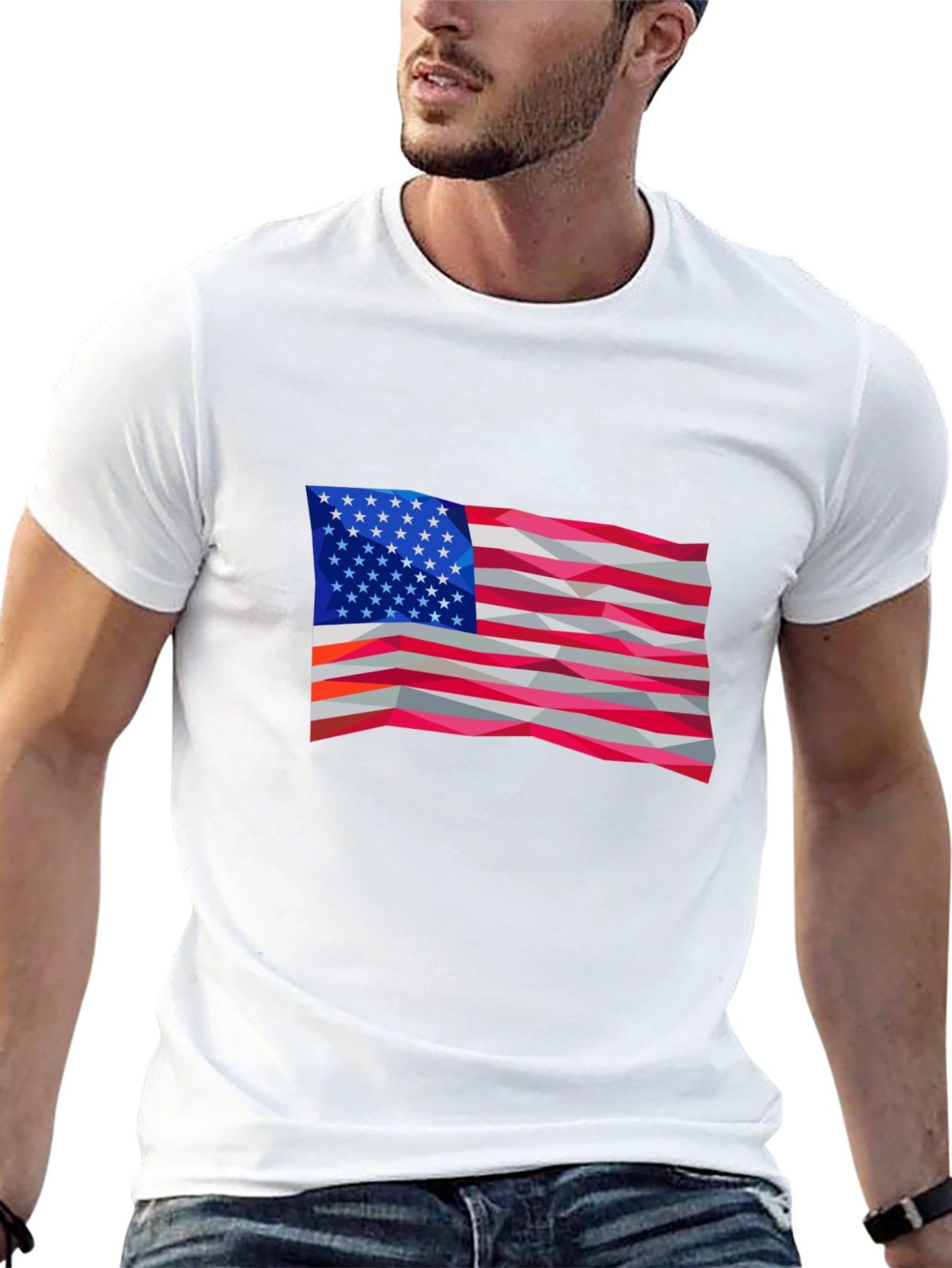 American Flag Graphic Tee - Patriotic Style