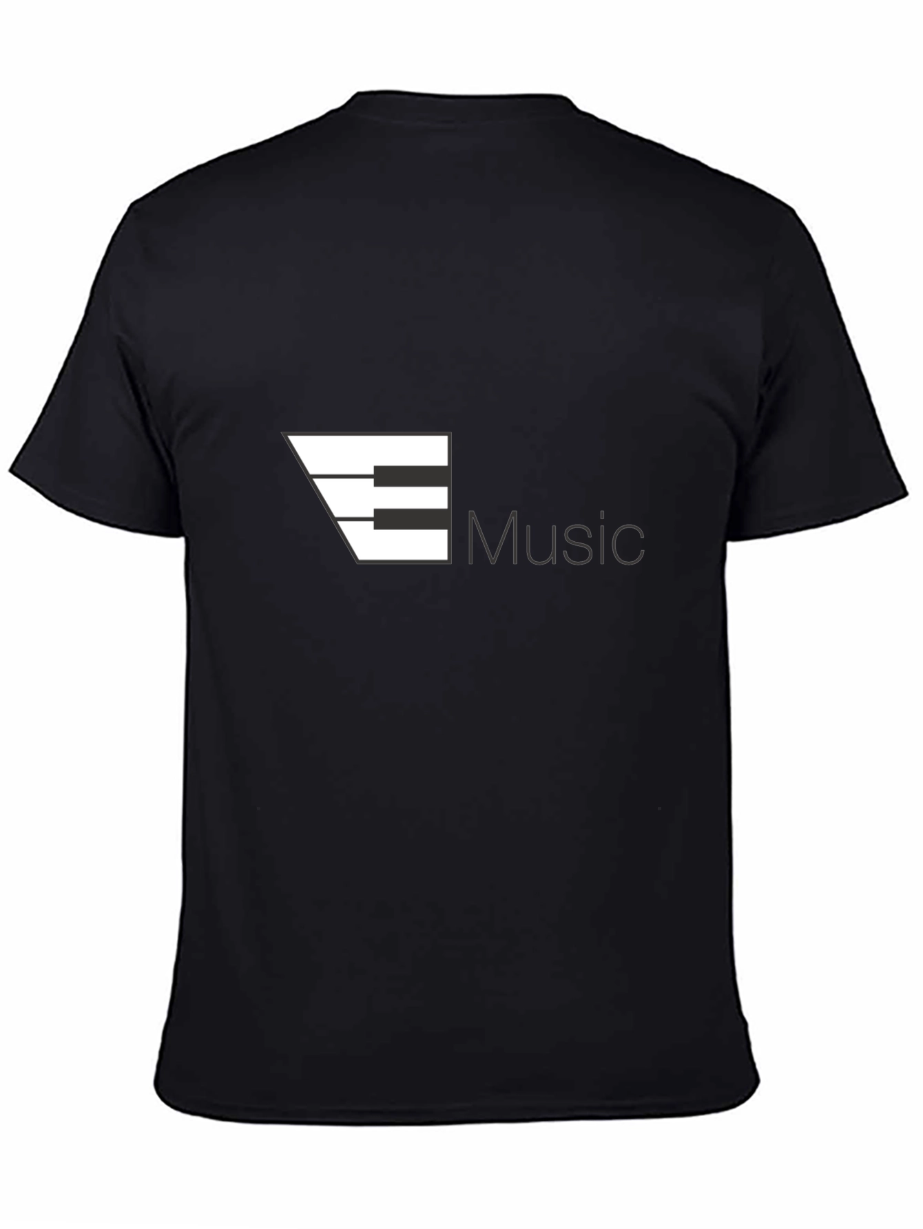 Music Piano T-Shirt - Black Cotton Graphic Tee