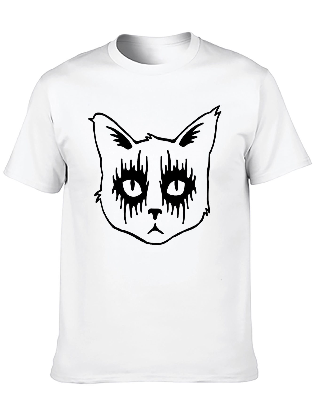 Goth Cat T-Shirt - Black Cat Graphic Tee