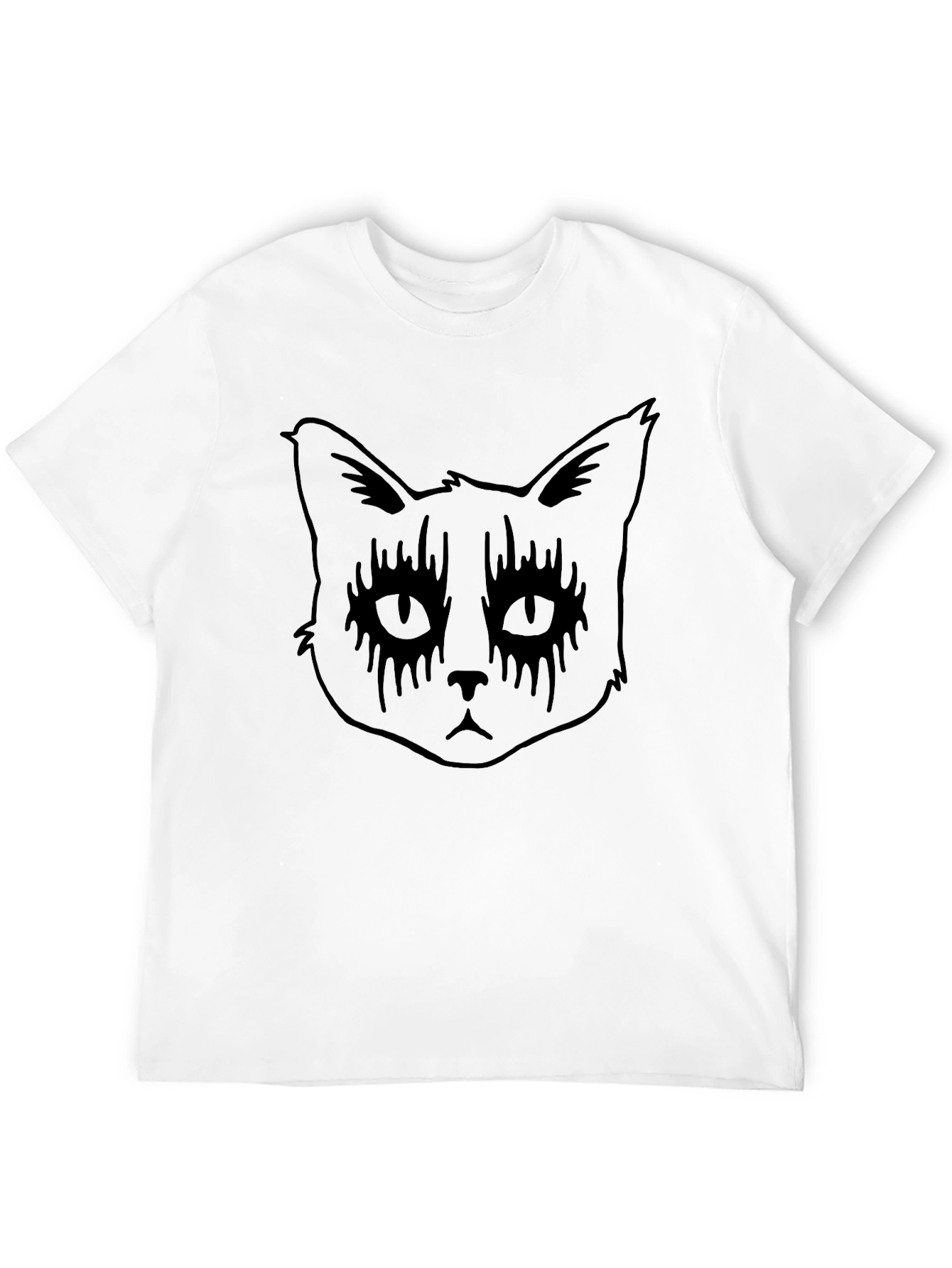 Goth Cat T-Shirt - Black Cat Graphic Tee