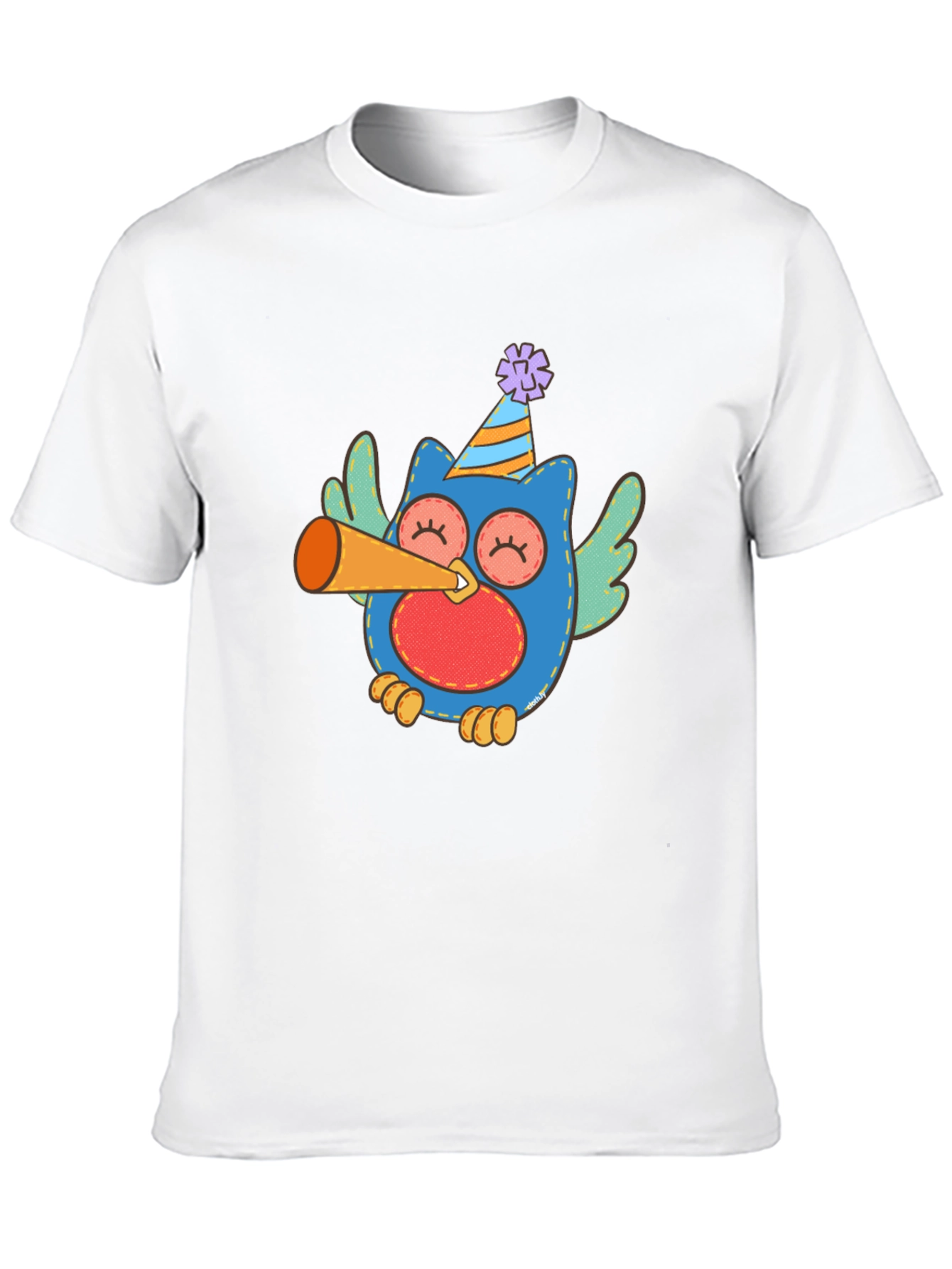 Festive Owl Graphic Tee - Mens Black T-Shirt