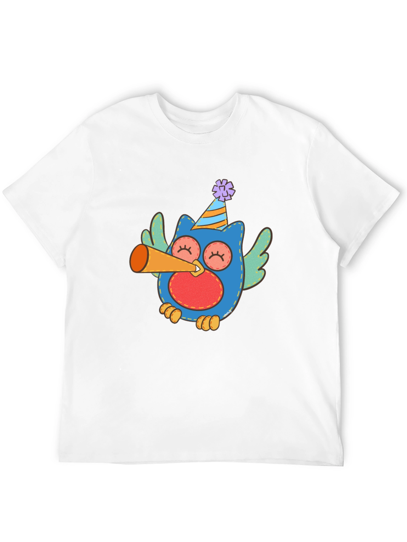 Festive Owl Graphic Tee - Mens Black T-Shirt