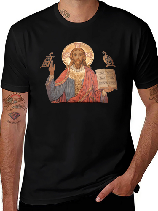 Jesus Christ Icon Graphic T-Shirt - Religious Apparel