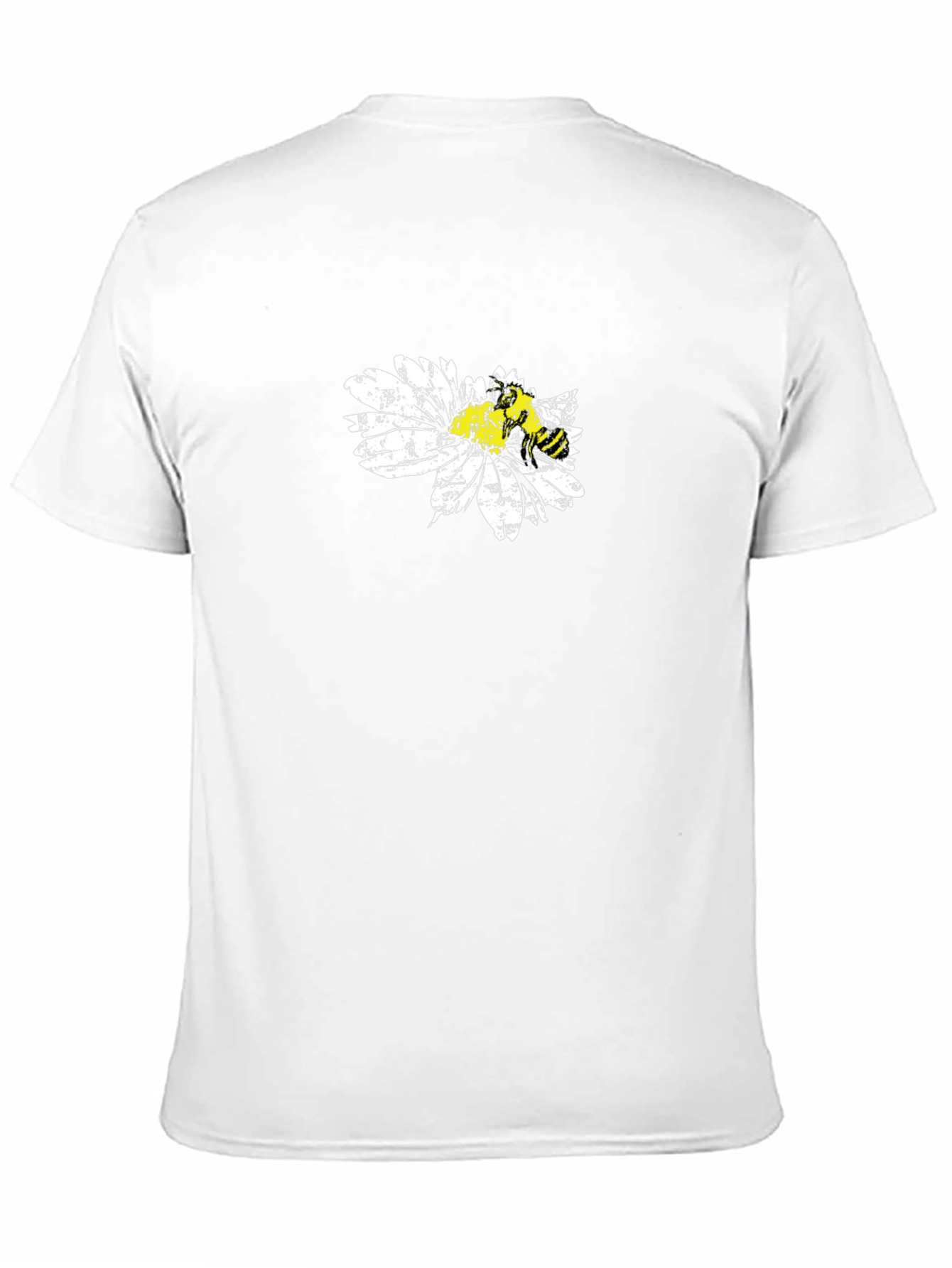 Bee on Daisy Black T-Shirt Graphic Tee