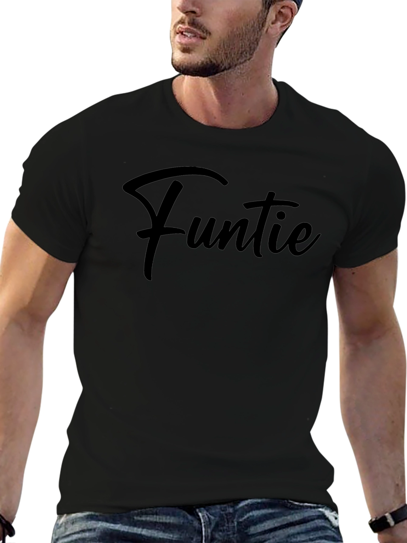 Fun Uncle T-Shirt - Black Crew Neck
