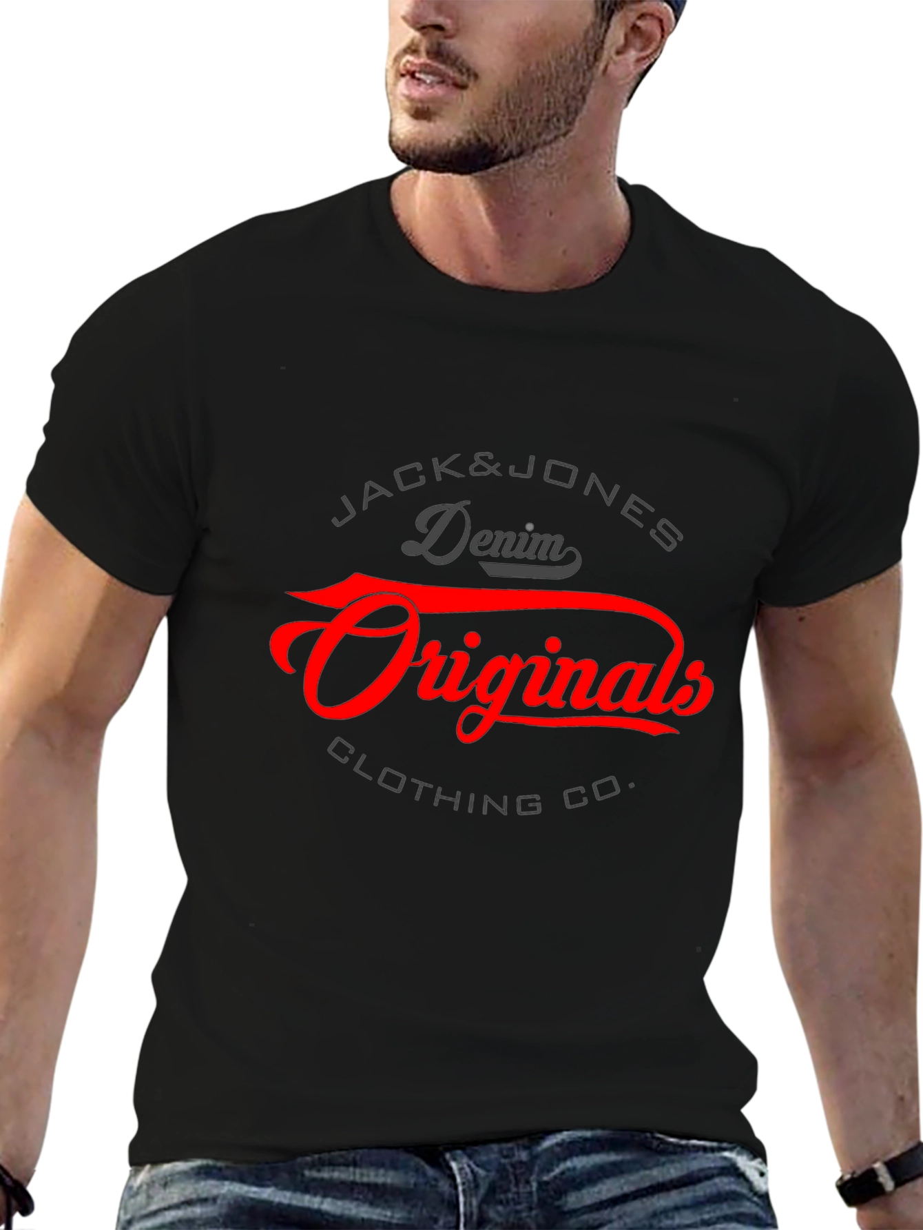 Jack & Jones Originals Black Graphic Tee