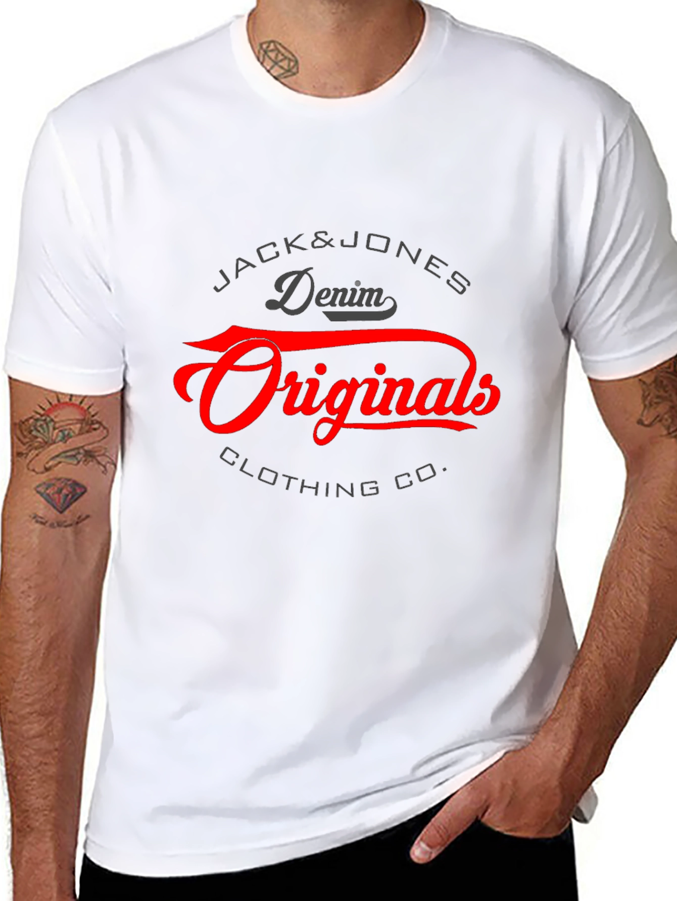 Jack & Jones Originals Black Graphic Tee