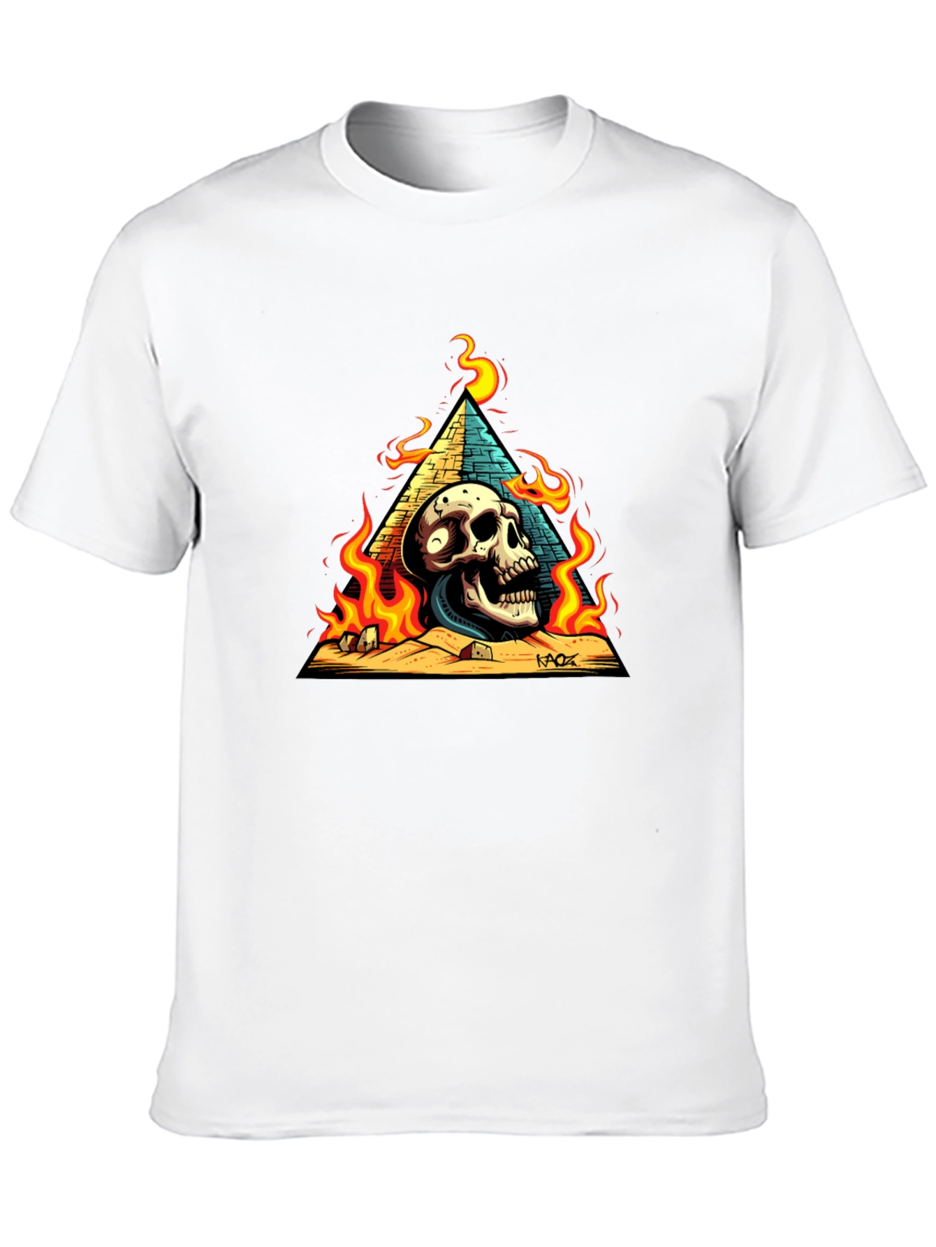 Skull Pyramid Graphic Tee - Mens Black T-Shirt