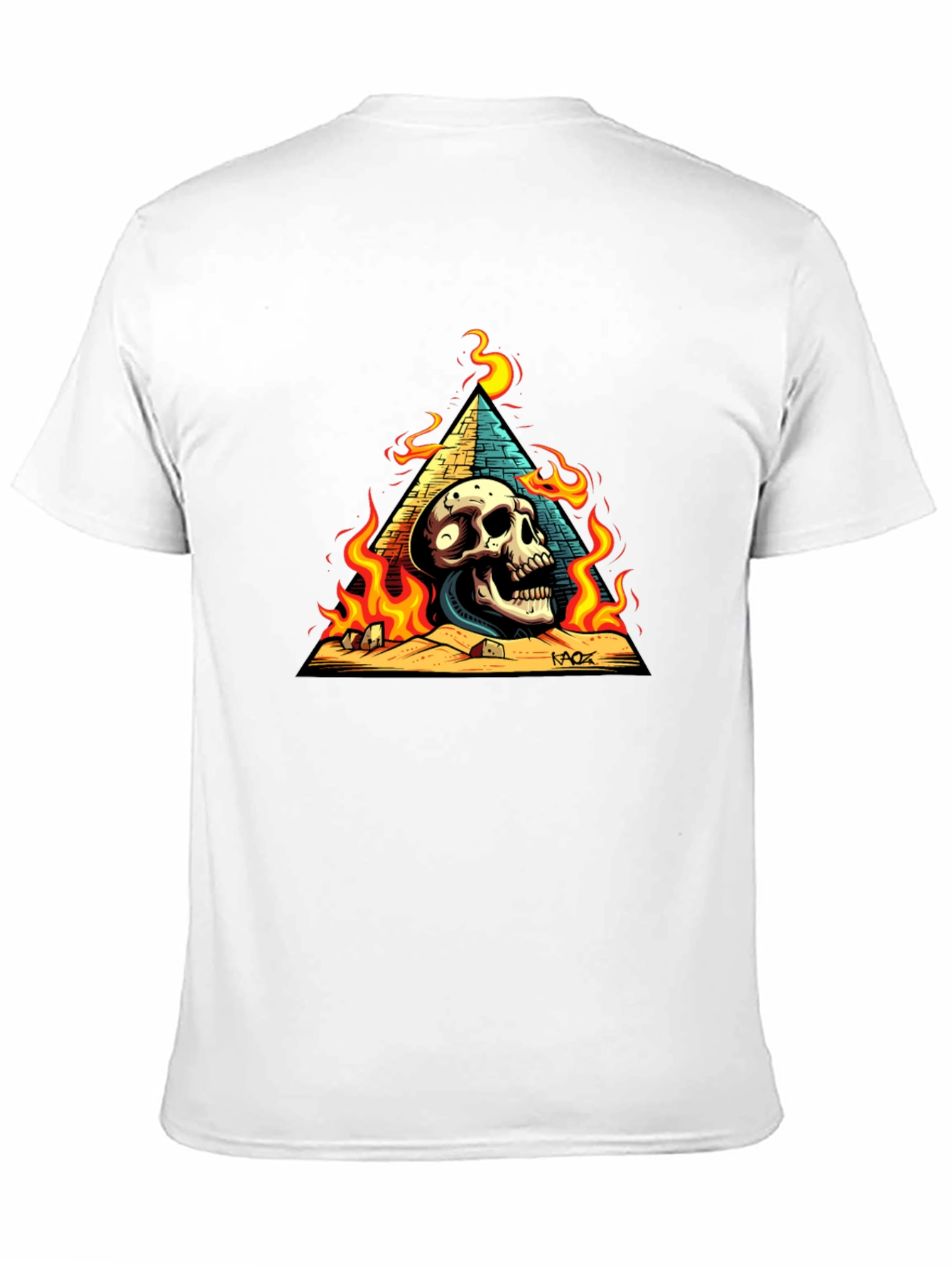 Skull Pyramid Graphic Tee - Mens Black T-Shirt