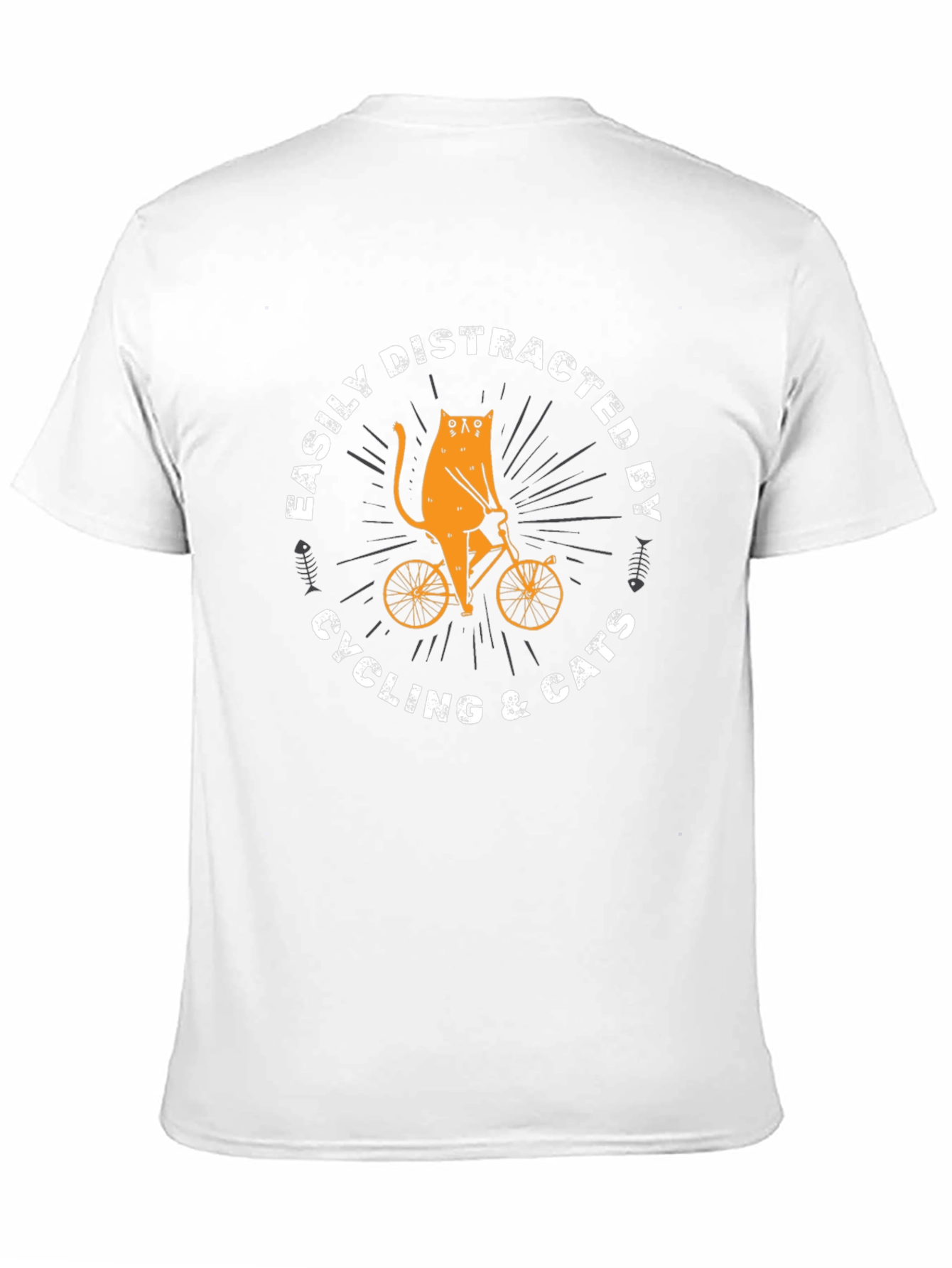 Easily Distracted by Cycling & Cats Graphic Tee