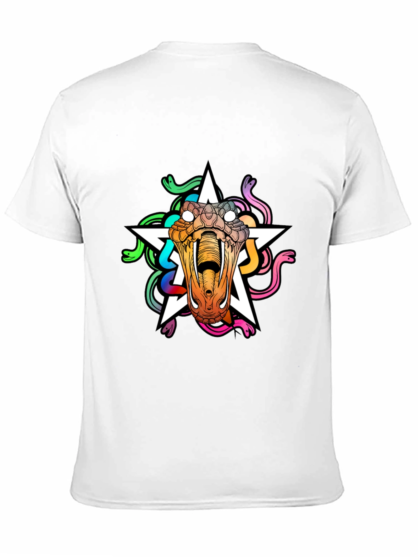Medusa Star Graphic Tee - Bold Snake Design