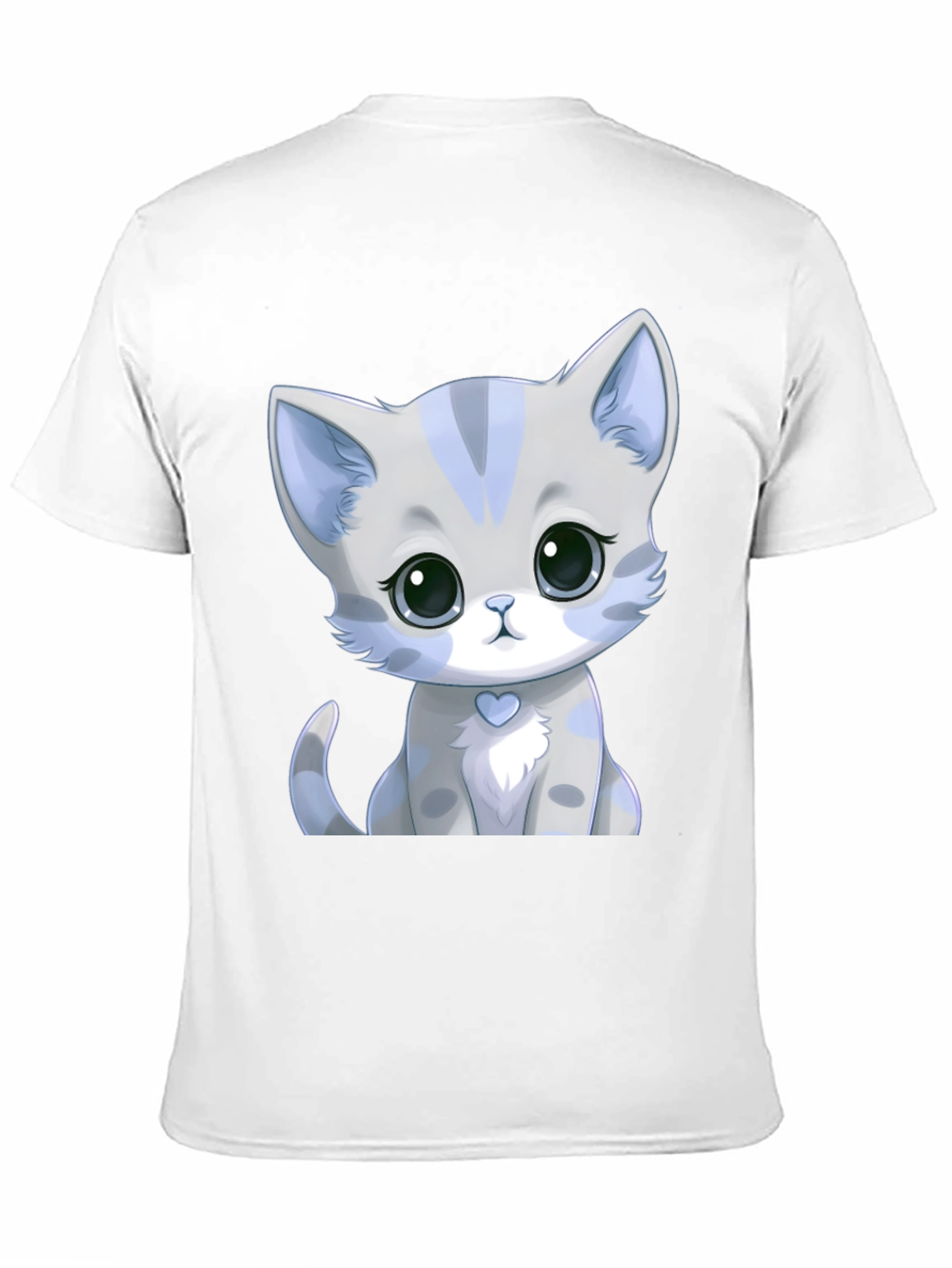 Cute Kitten Graphic Tee - Soft Style Black Shirt