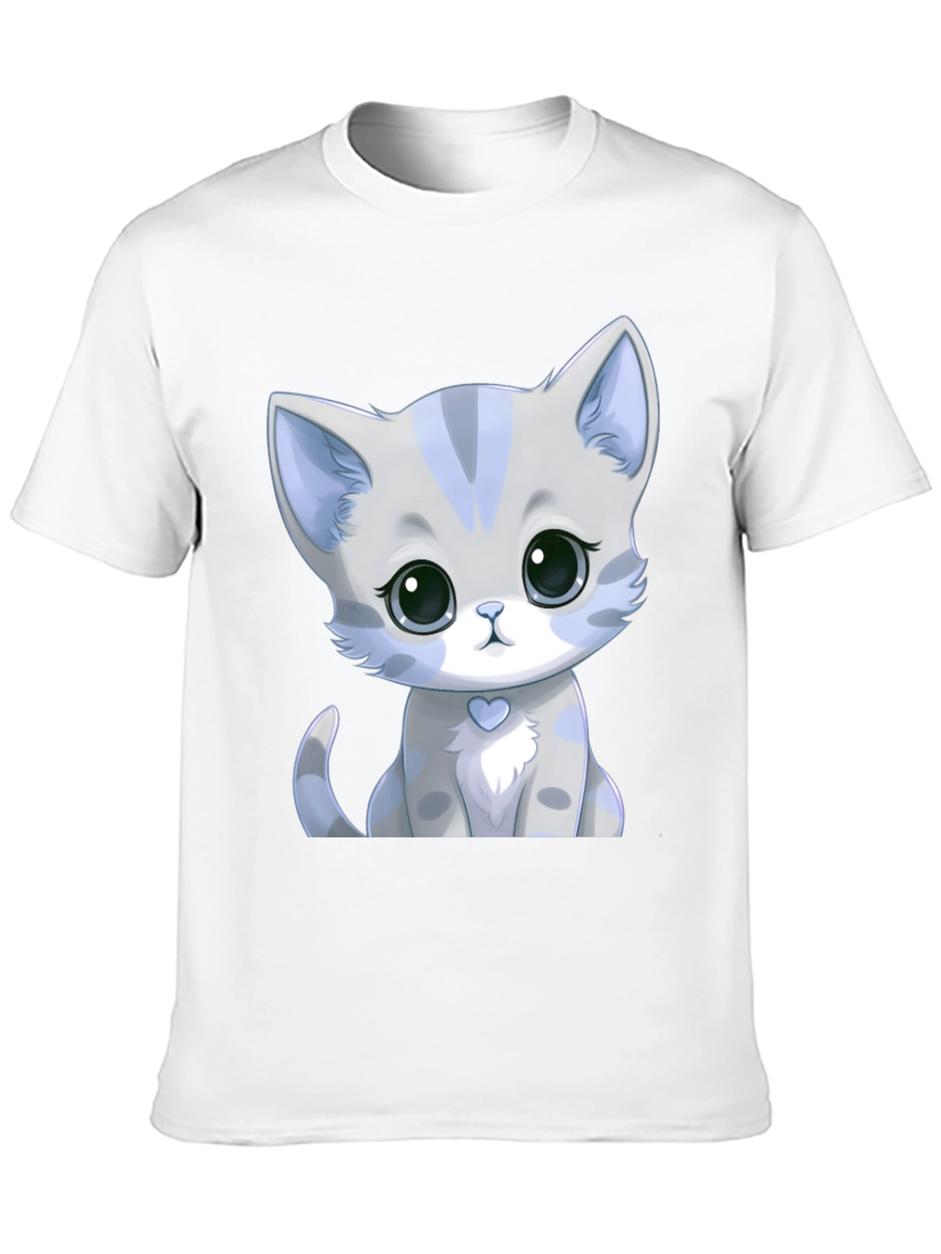 Cute Kitten Graphic Tee - Soft Style Black Shirt