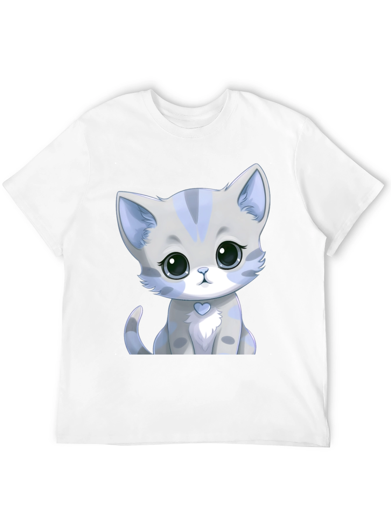 Cute Kitten Graphic Tee - Soft Style Black Shirt