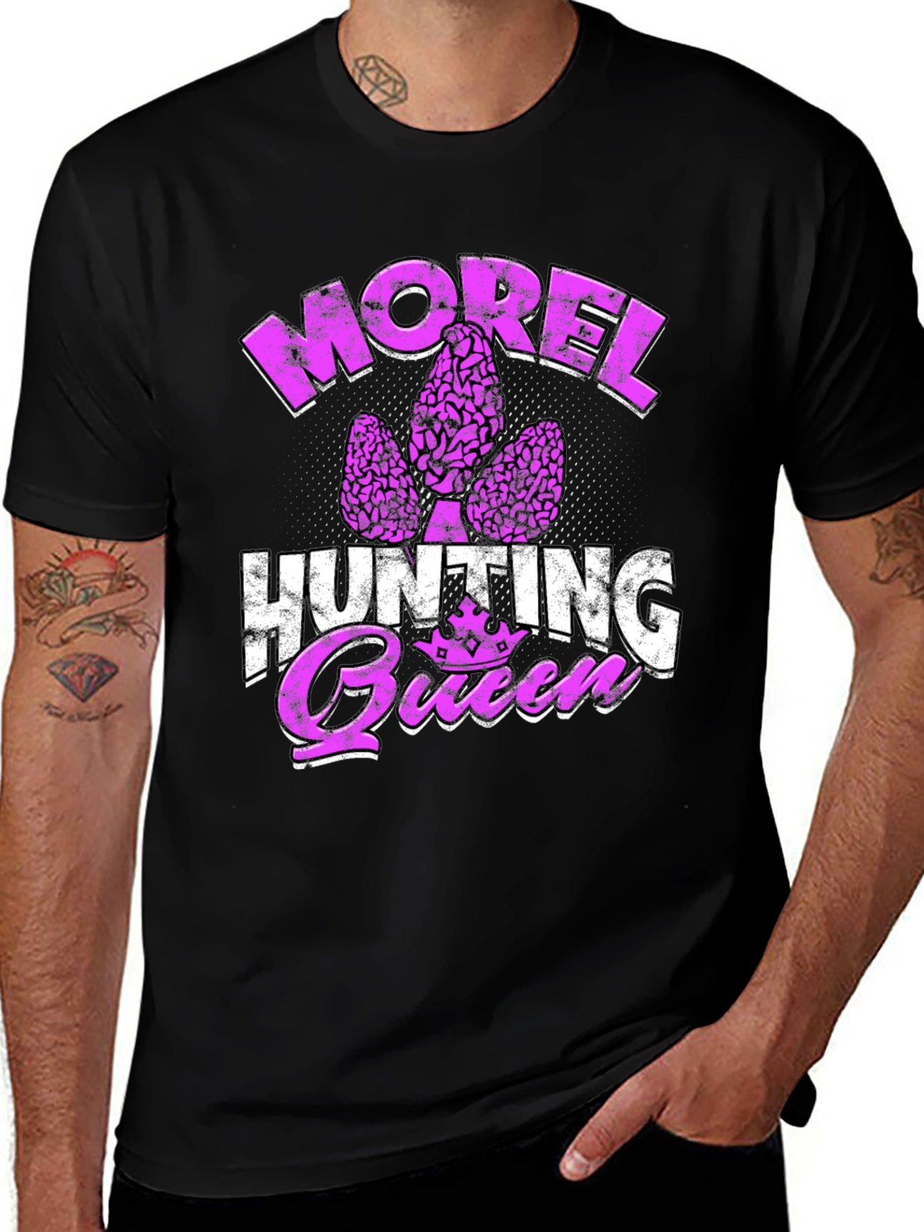 Morel Hunting Queen Graphic T-Shirt