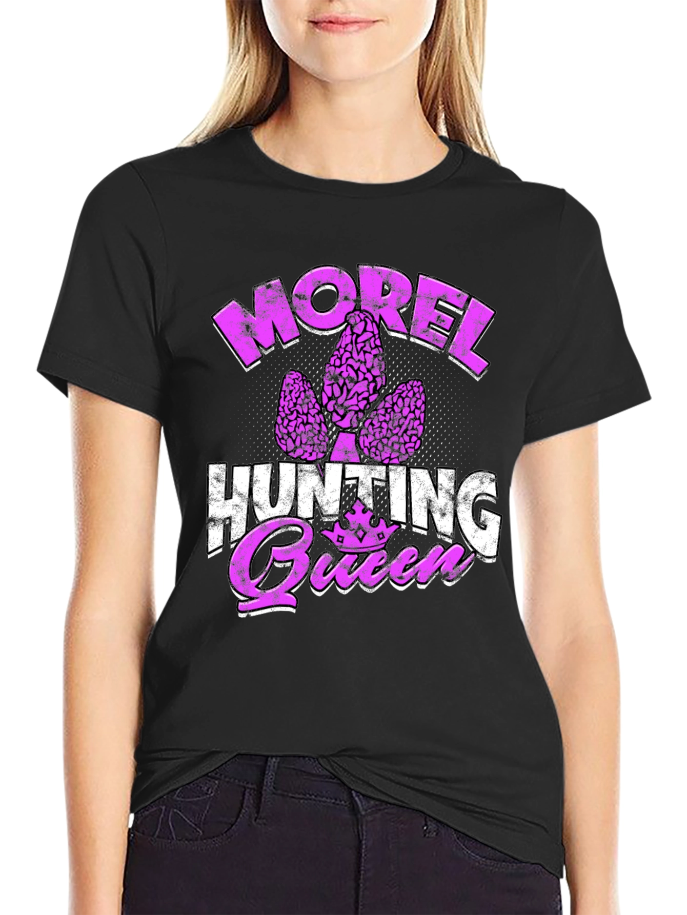 Morel Hunting Queen Graphic T-Shirt