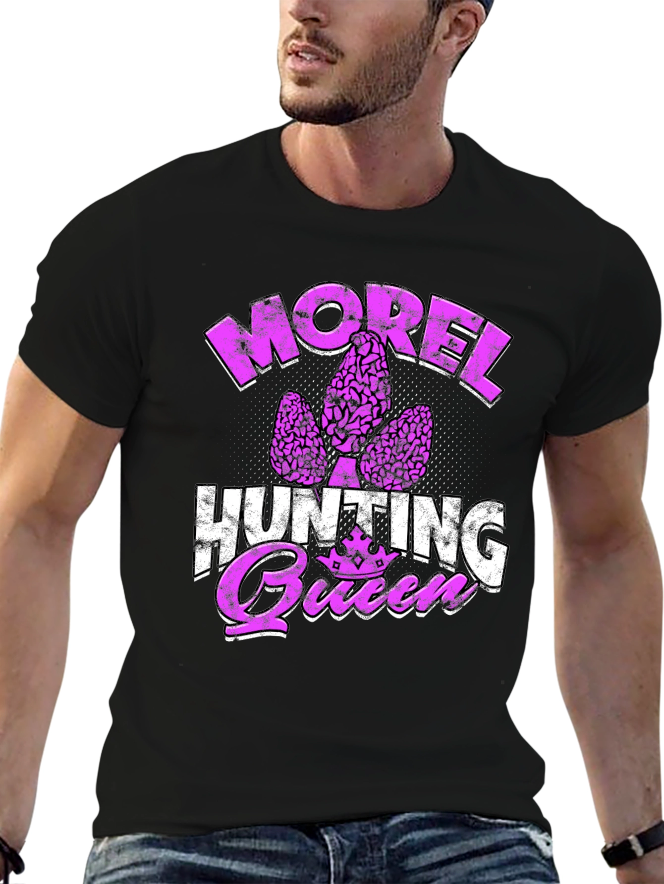 Morel Hunting Queen Graphic T-Shirt