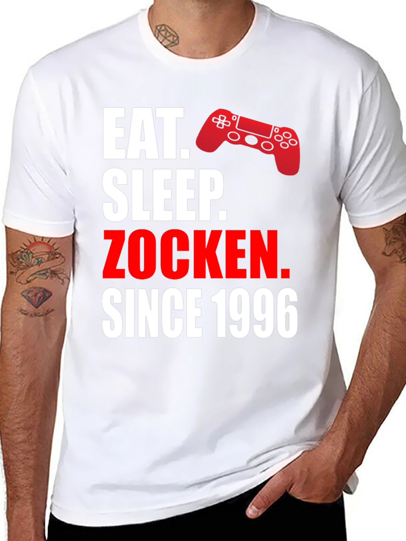 Eat Sleep Zocken Since 1996 Gamer T-Shirt
