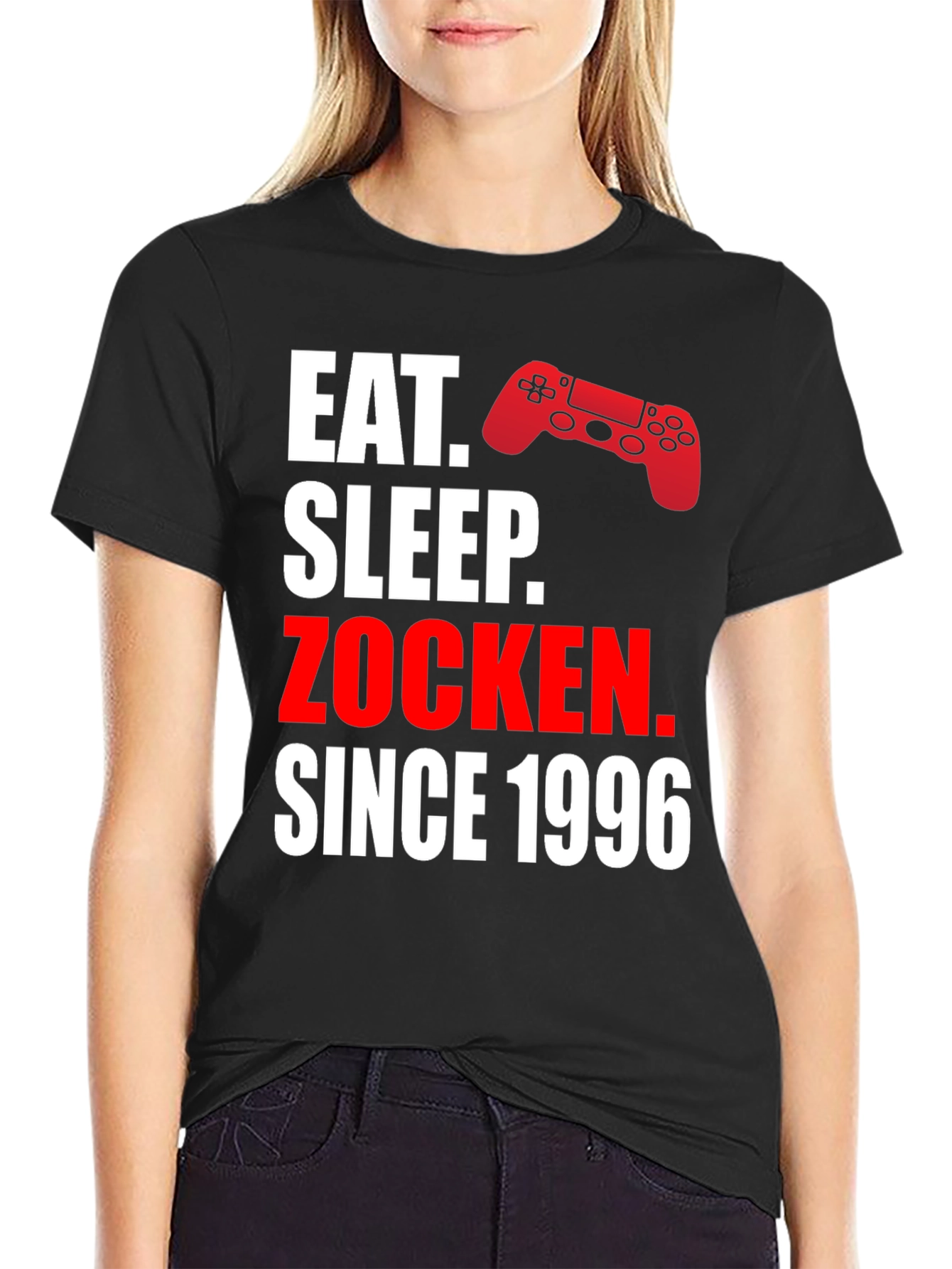 Eat Sleep Zocken Since 1996 Gamer T-Shirt