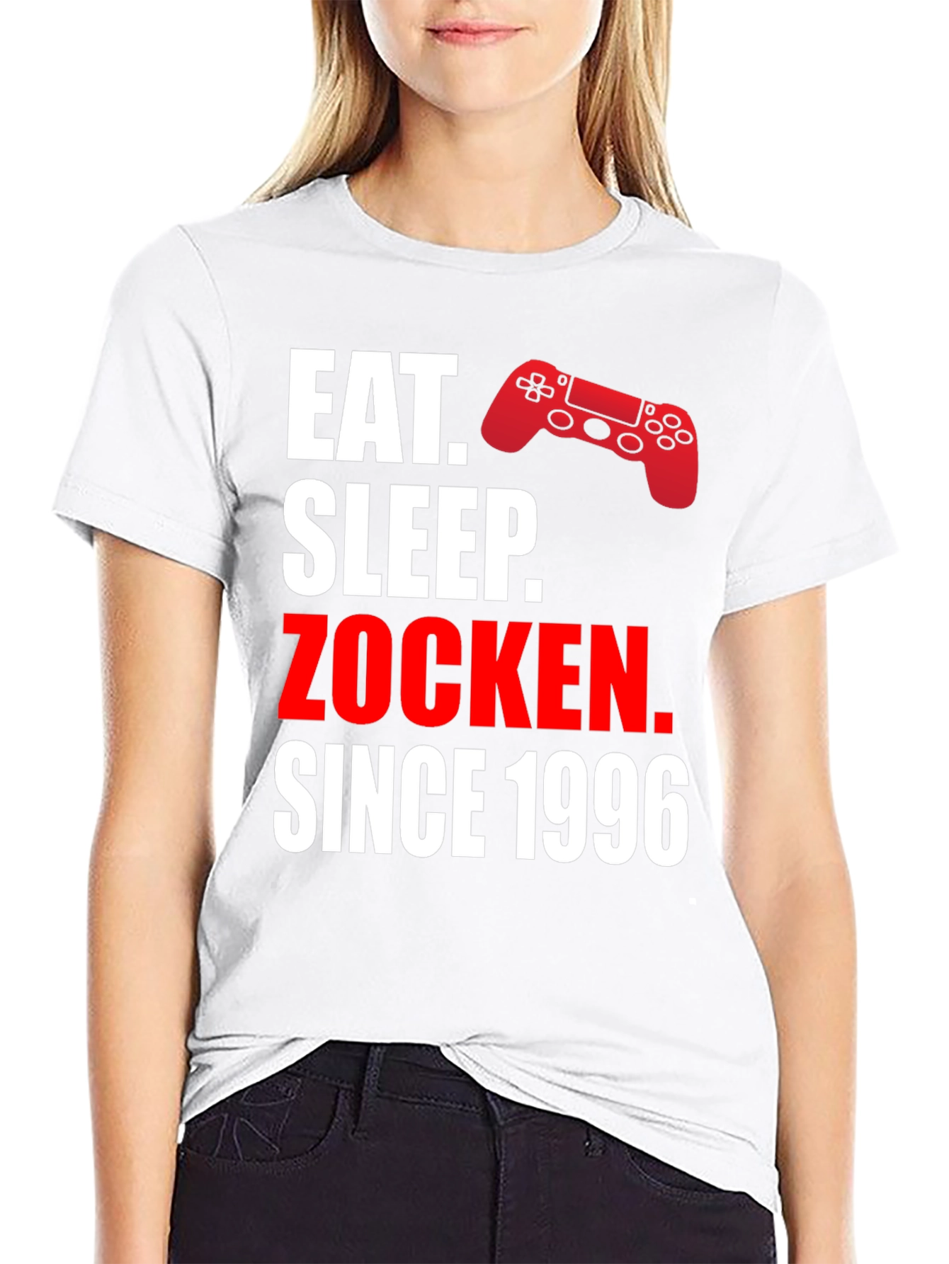 Eat Sleep Zocken Since 1996 Gamer T-Shirt