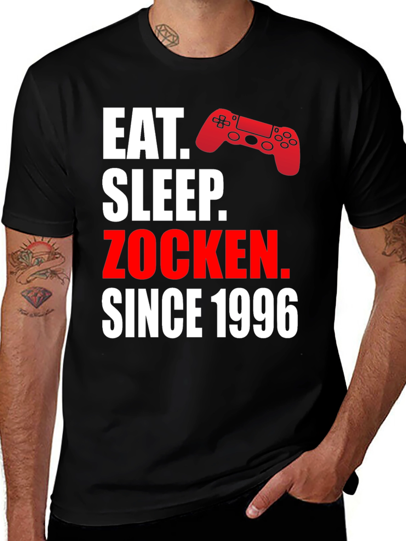 Eat Sleep Zocken Since 1996 Gamer T-Shirt