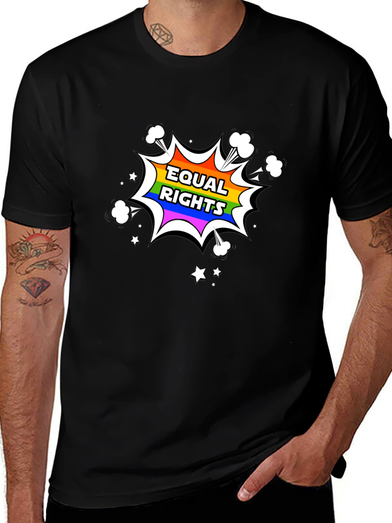 Equal Rights Rainbow Graphic T-Shirt