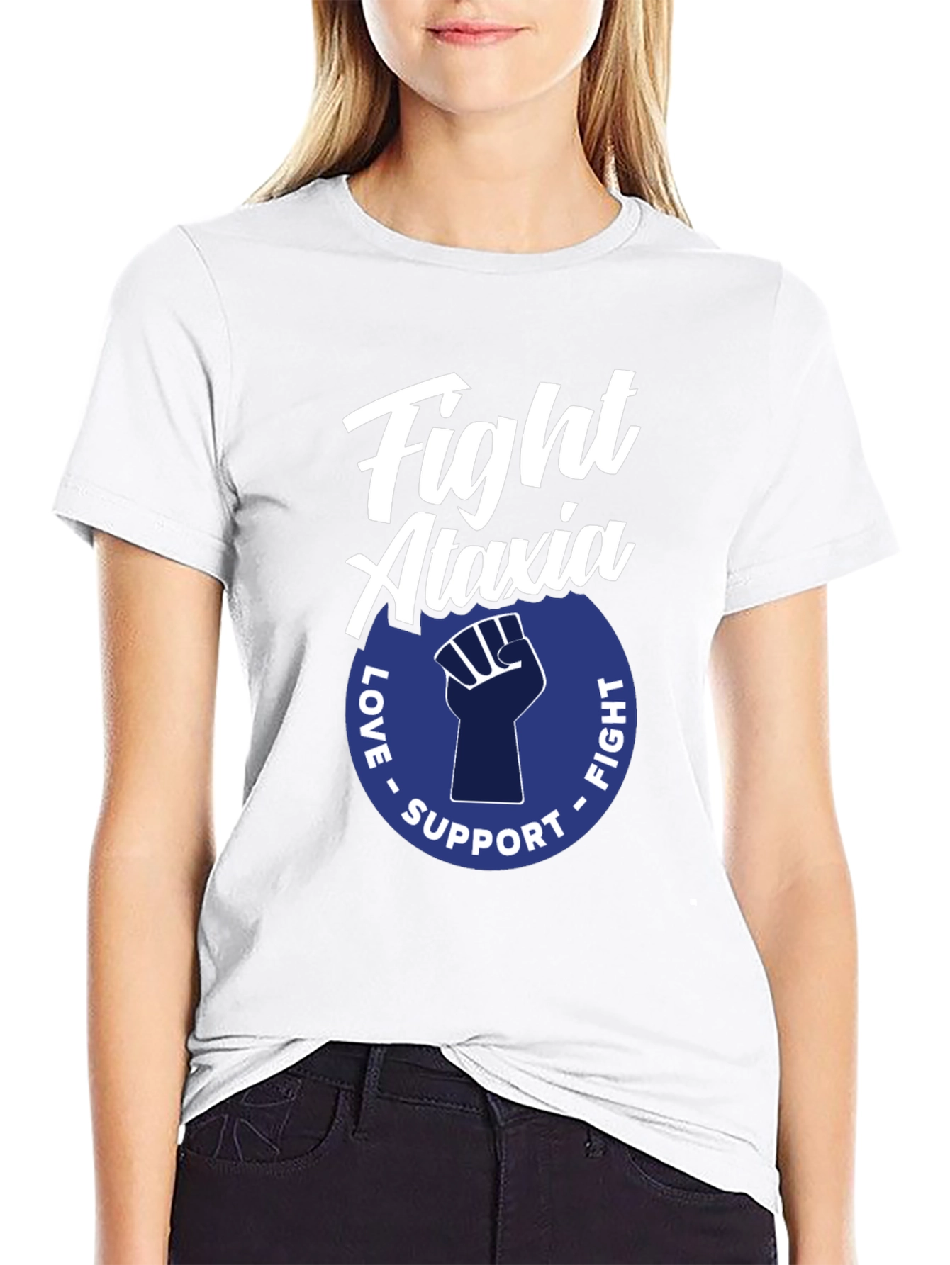 Fight Ataxia Awareness T-Shirt: Love Support Fight