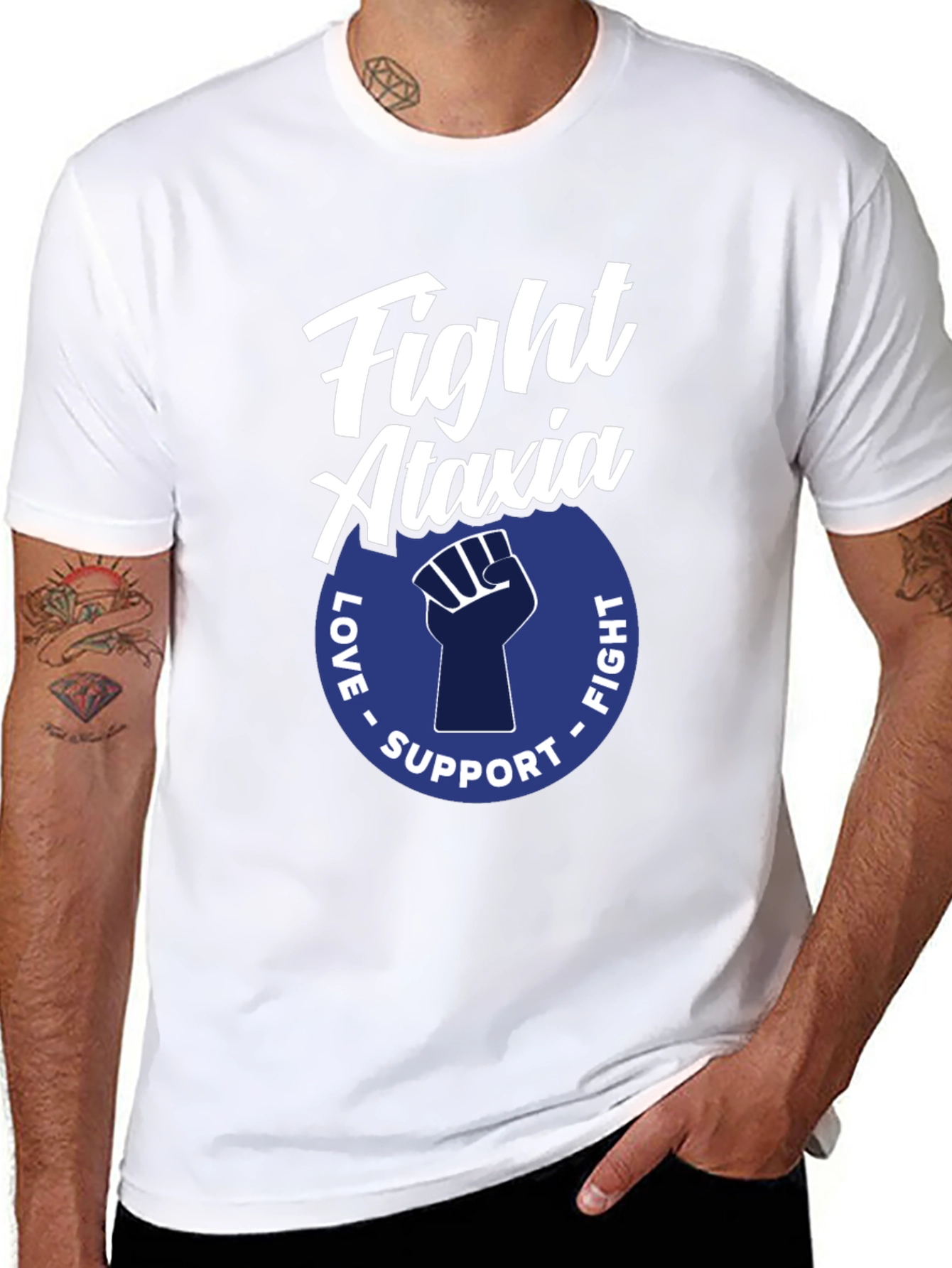 Fight Ataxia Awareness T-Shirt: Love Support Fight