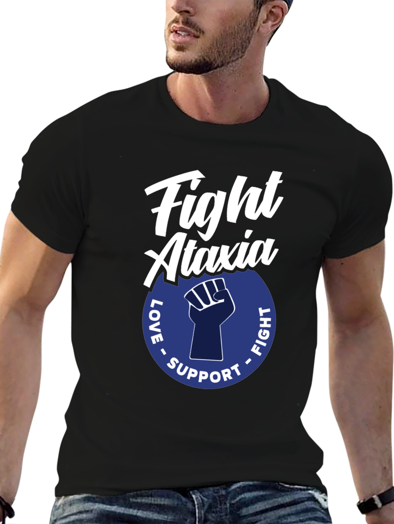 Fight Ataxia Awareness T-Shirt: Love Support Fight