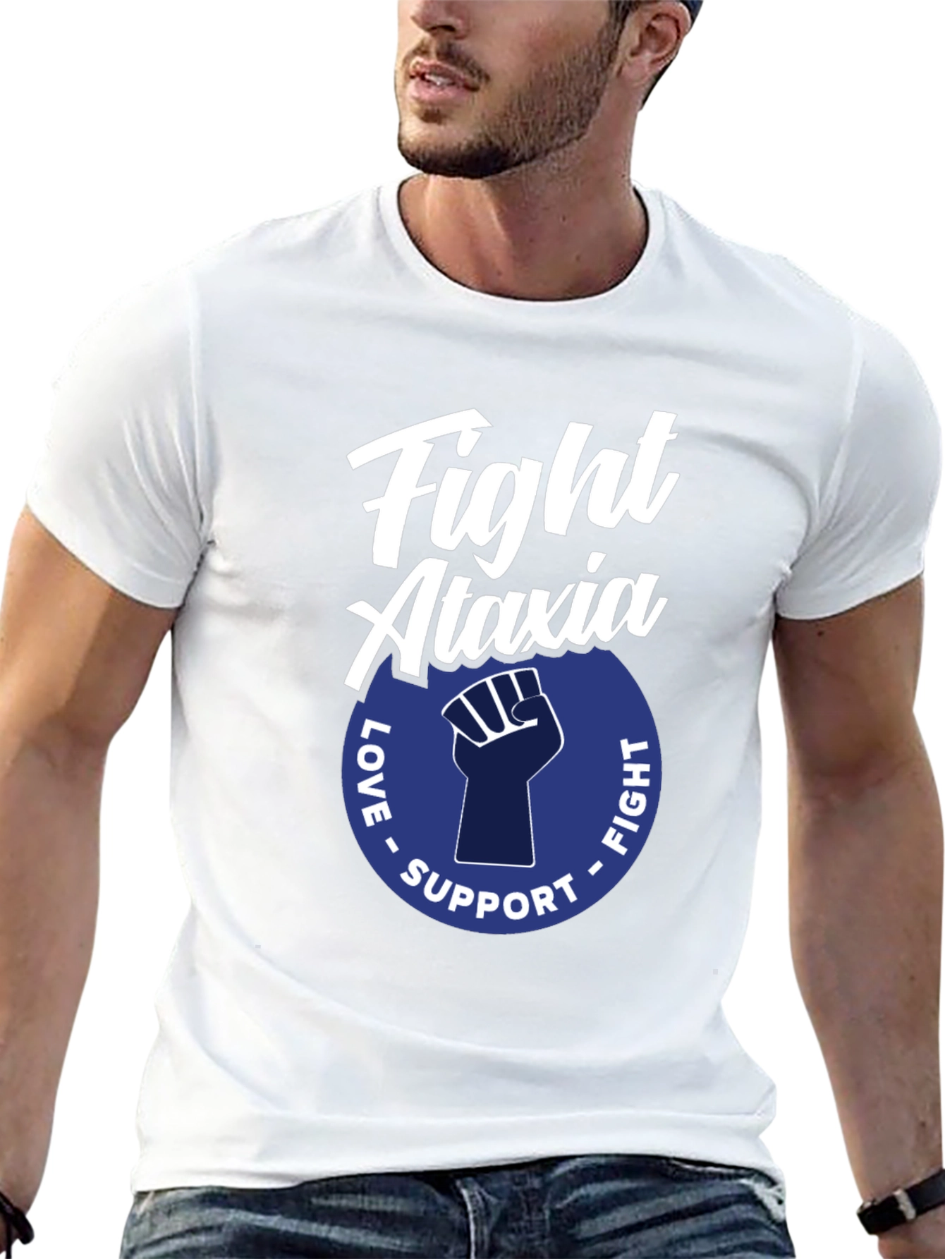 Fight Ataxia Awareness T-Shirt: Love Support Fight