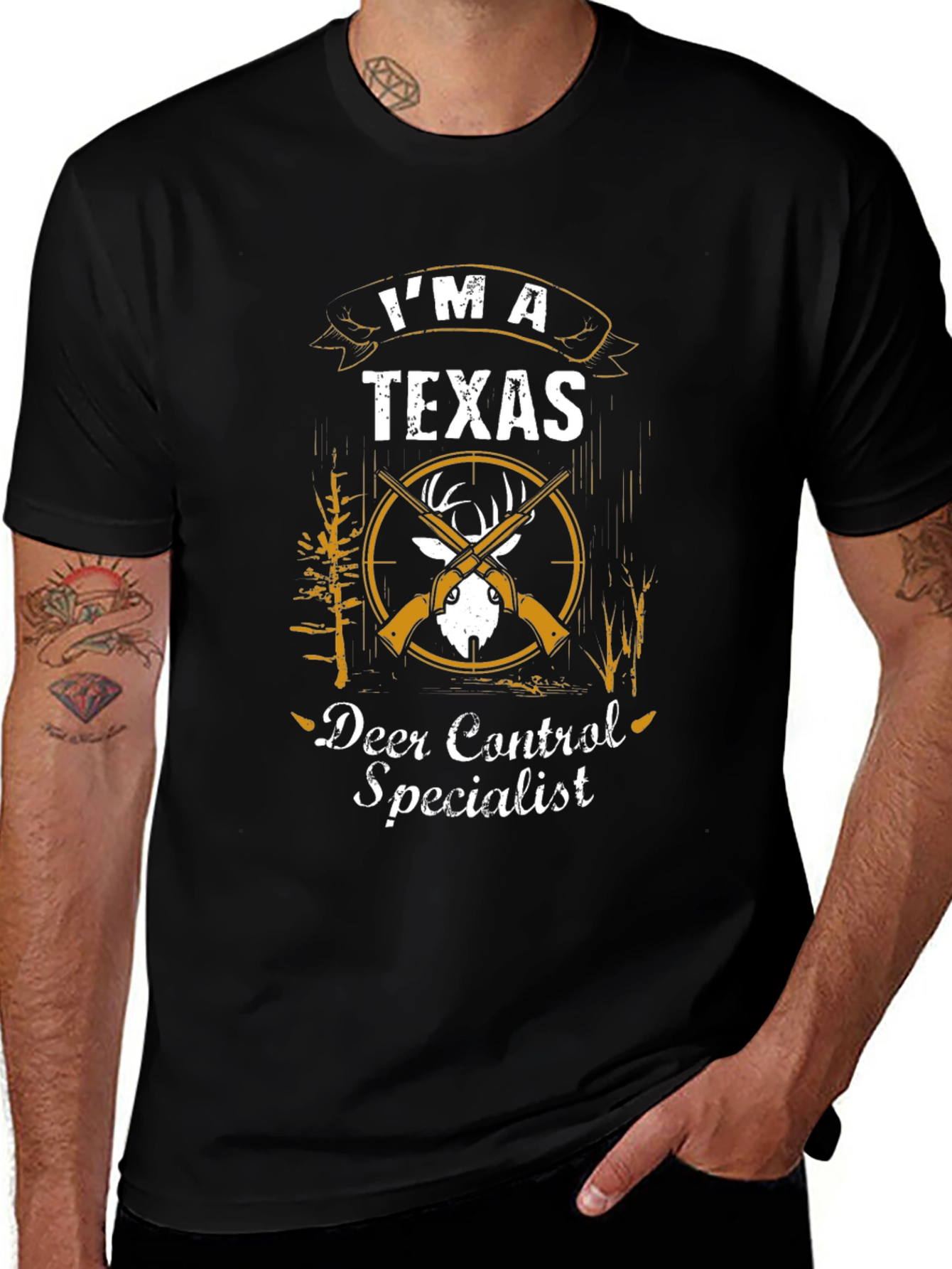 Texas Deer Control Specialist Graphic T-Shirt